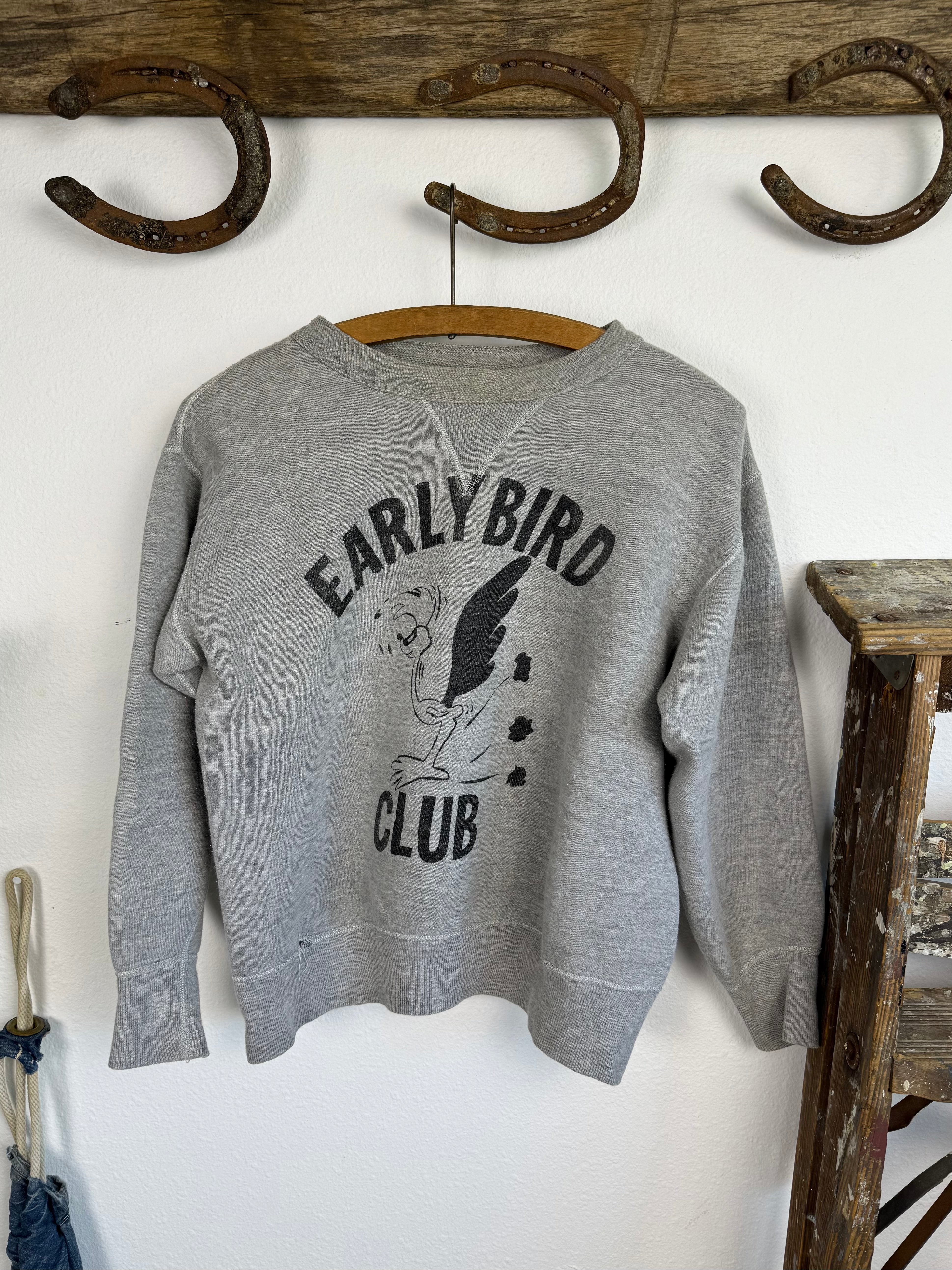 1950s EarlyBird Club Road Runner Cartoon Single V Sweatshirt (M)