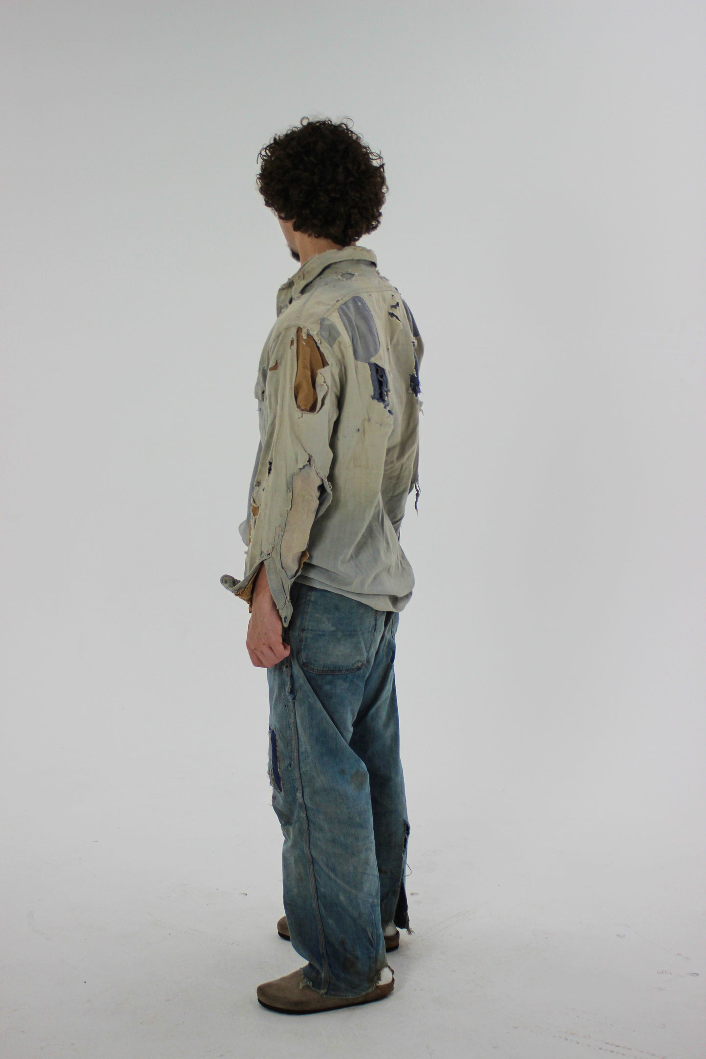 1940s Distressed Work Shirt (L/XL)