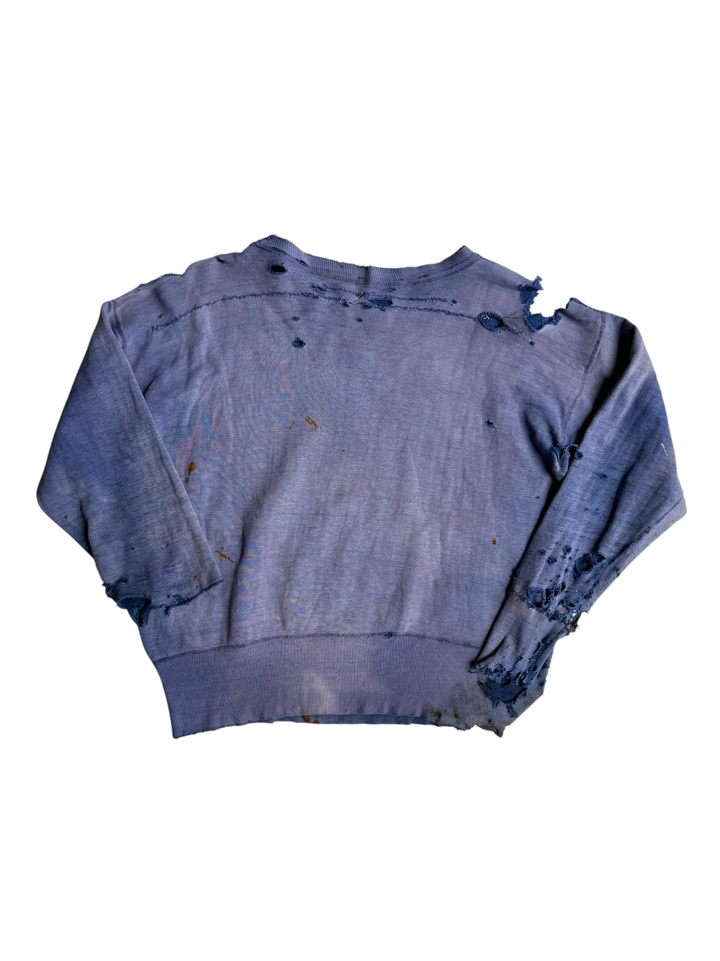 1940s Perfectly Sun Faded and Distressed Single V Sweatshirt (XL)
