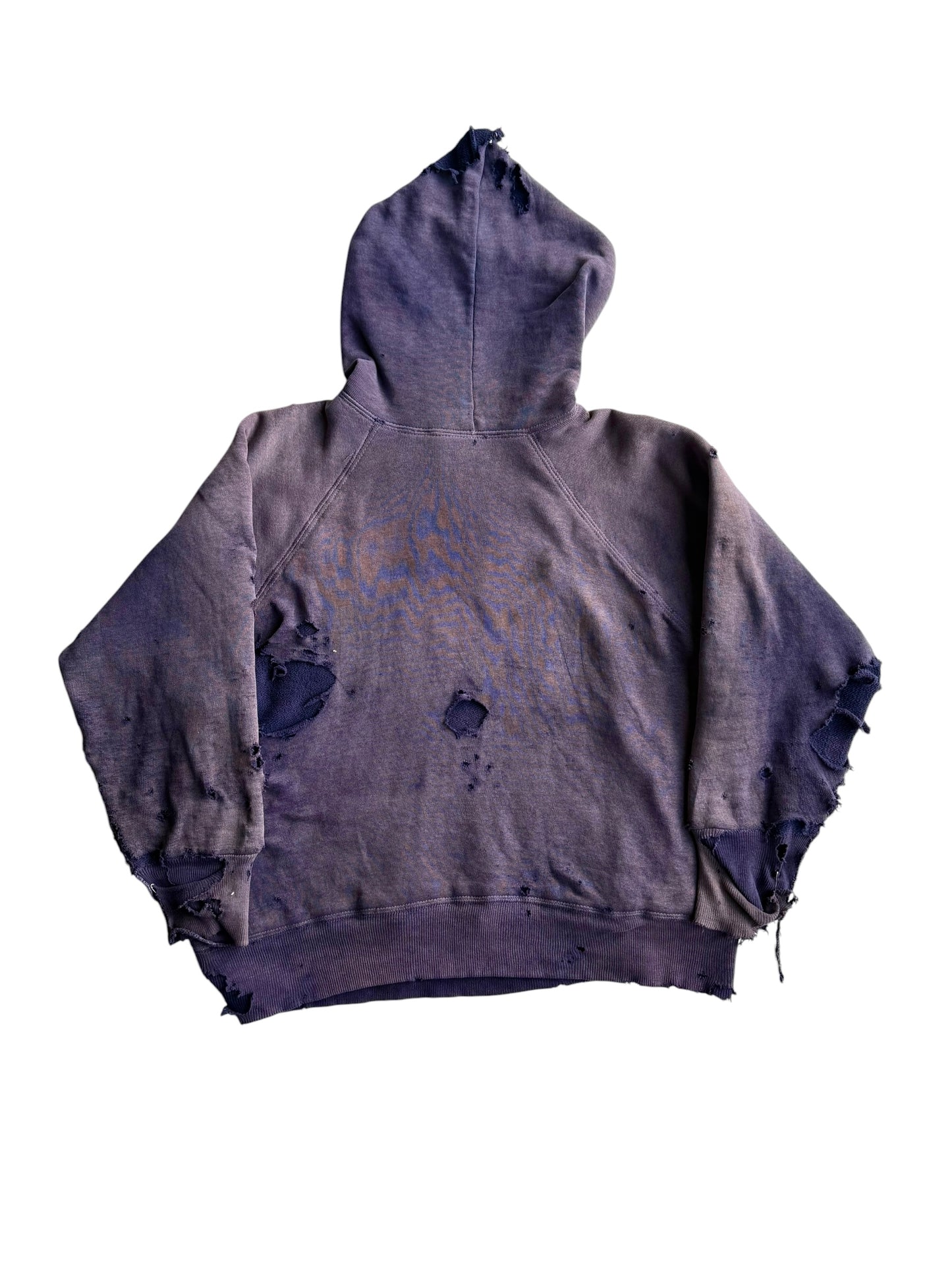 1940s Sun Faded ‘Ghost Pocket’ Distressed Double Face Hoodie (XL)