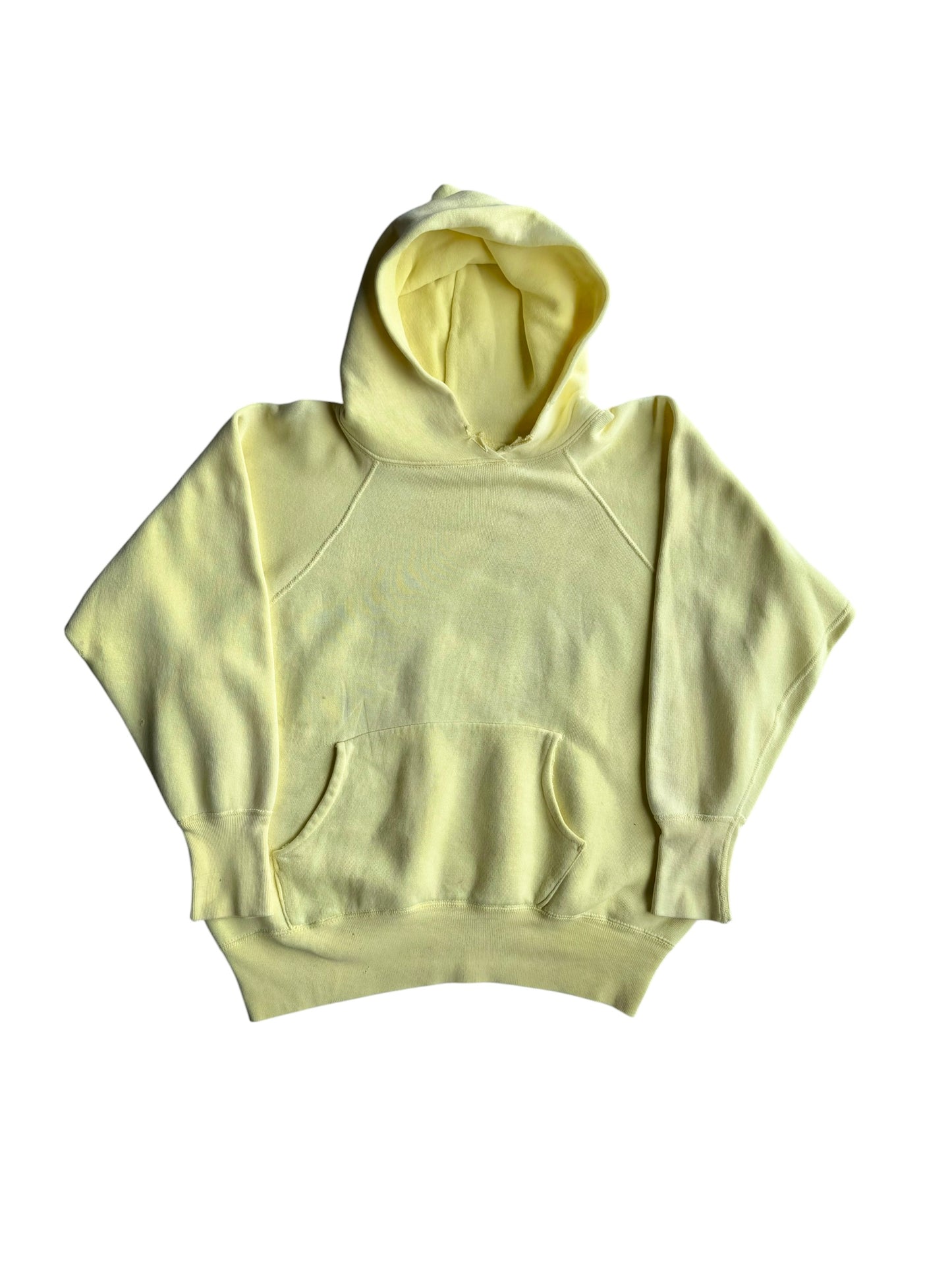 1950s Pastel Yellow Boxy Hoodie (M/L)