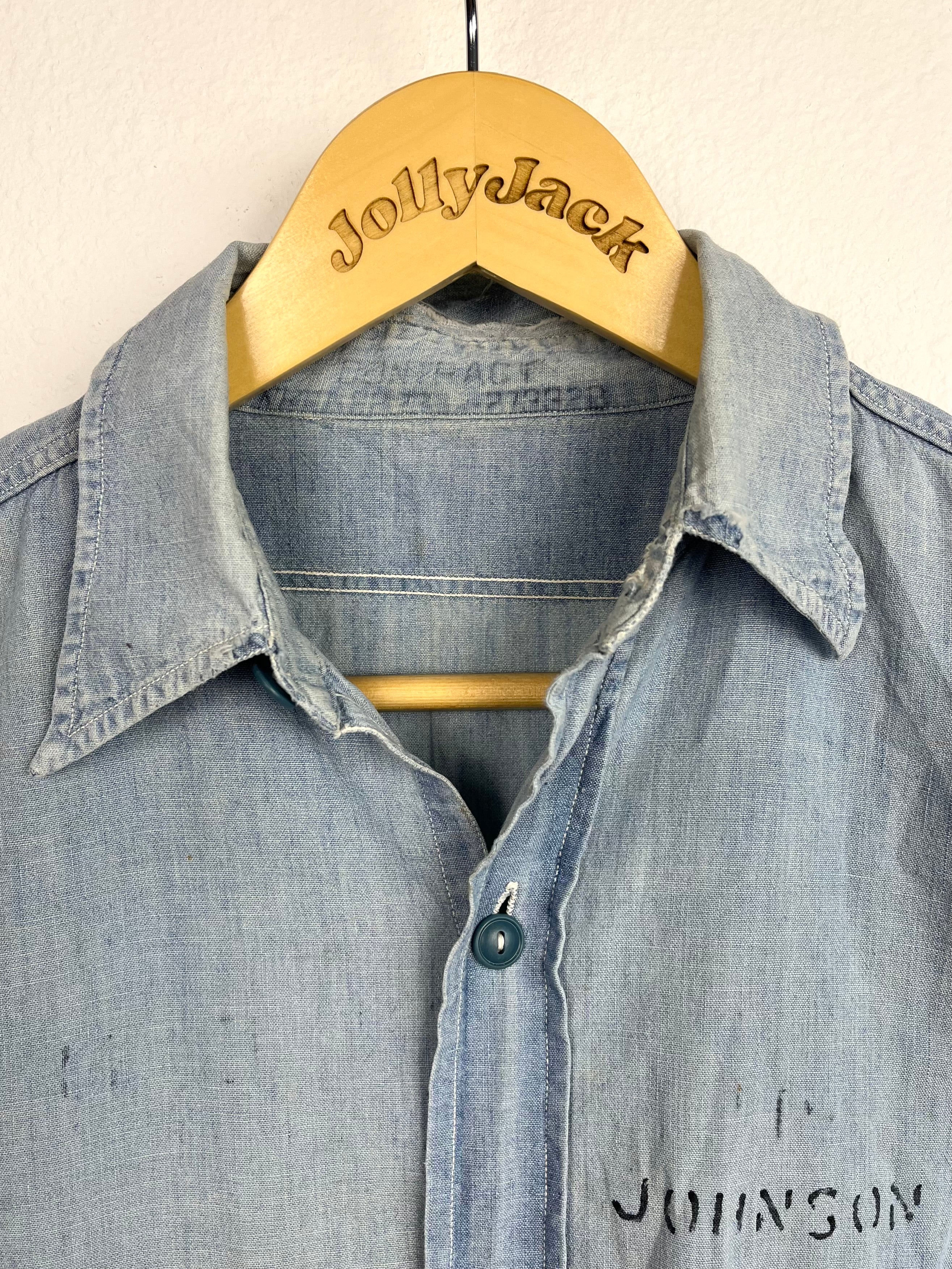 WW2 1940’s USN Sun Faded Stenciled Shirt (S/M)
