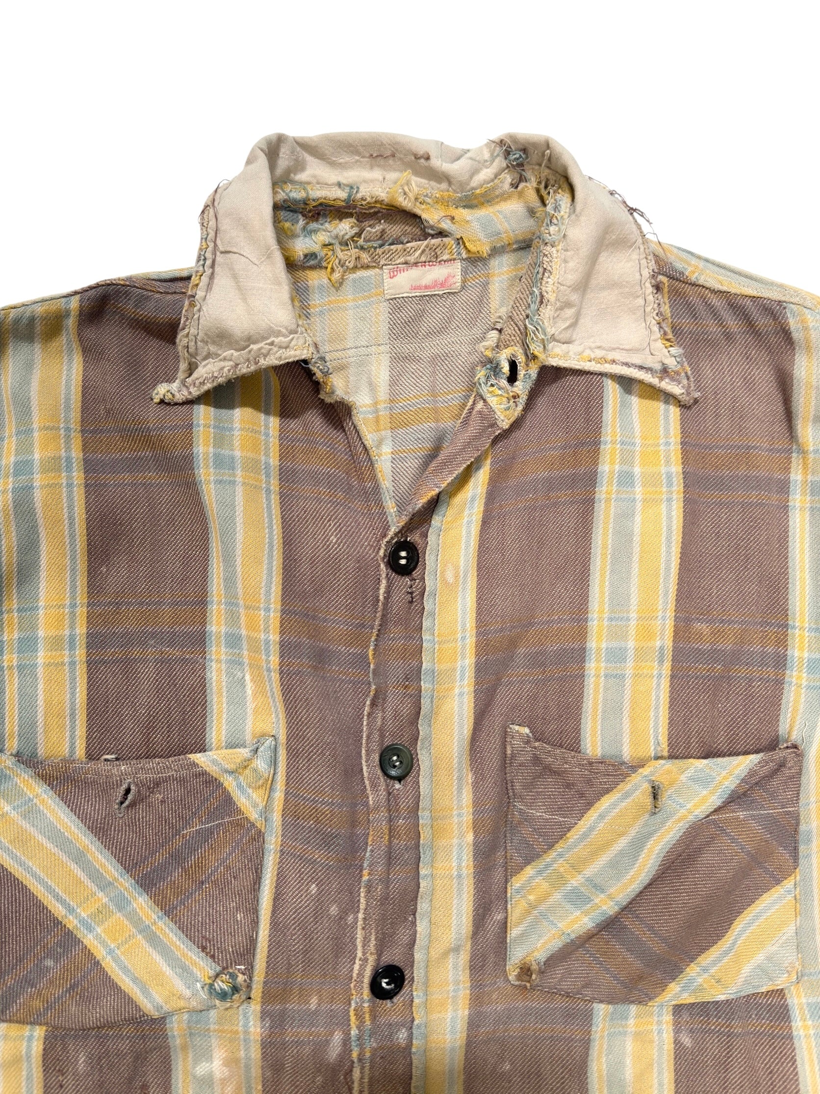 1940s Striped Cotton Flannel (S/M)