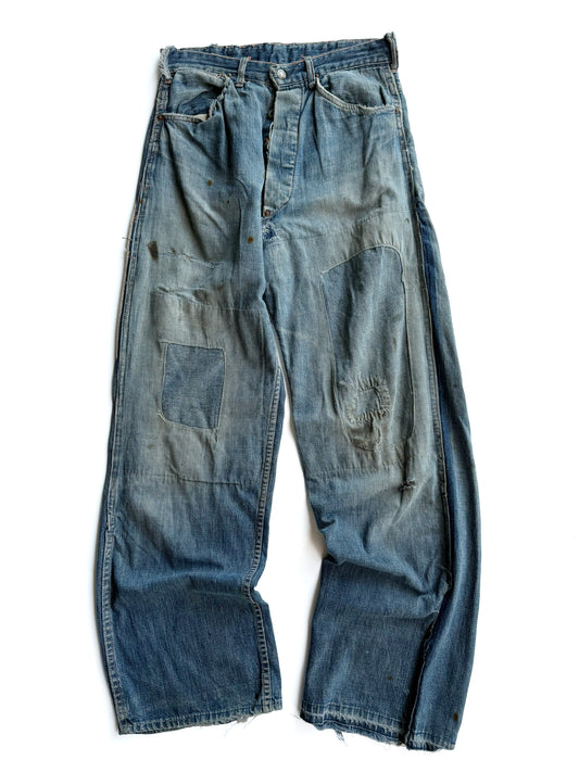 1940s ‘Crotch Rivet’ Donut Button Carpenter Jeans (29)