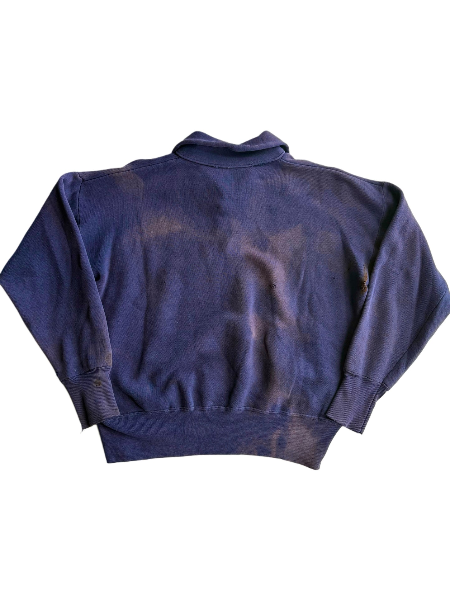 1950s Sun Faded Blueberry Quarter Zip Sweatshirt (M/L)