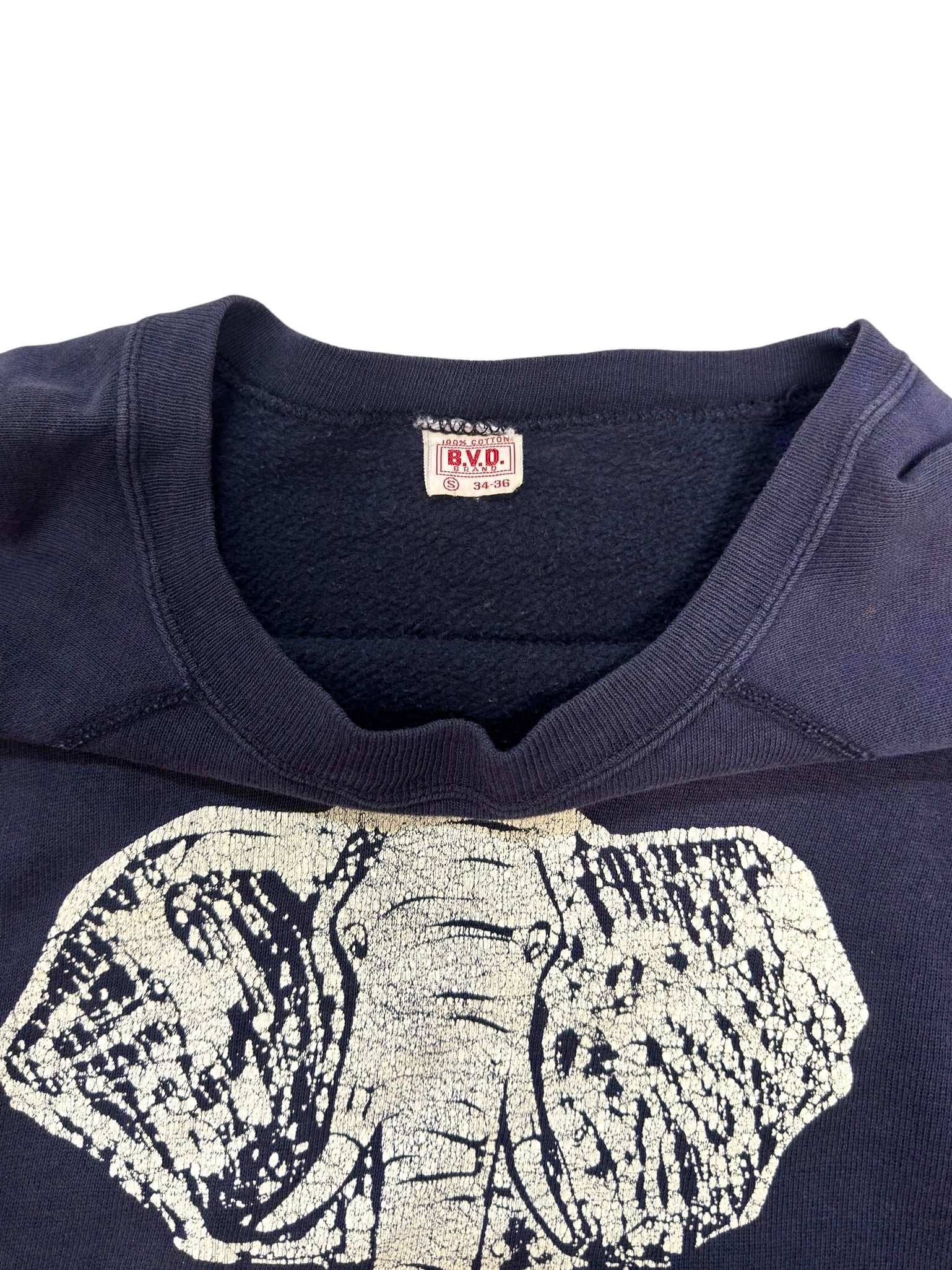1950s ‘ERA’ Elephant Double Sided Graphic Sweatshirt (S/M)