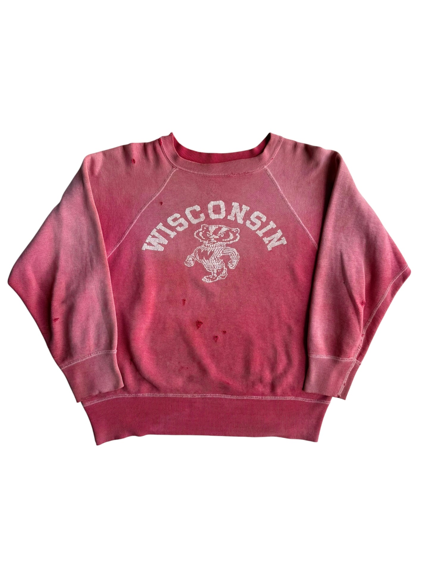 1950s Perfectly Sun Faded ‘Wisconsin’ Sweatshirt (L/XL)