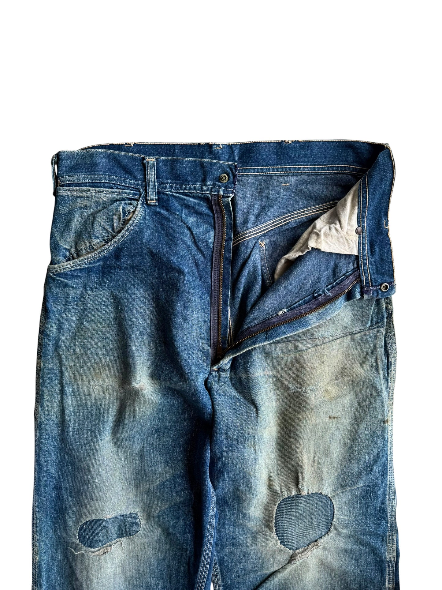 1950s Key Imperial Faded and Repaired Carpenter Jeans (32)