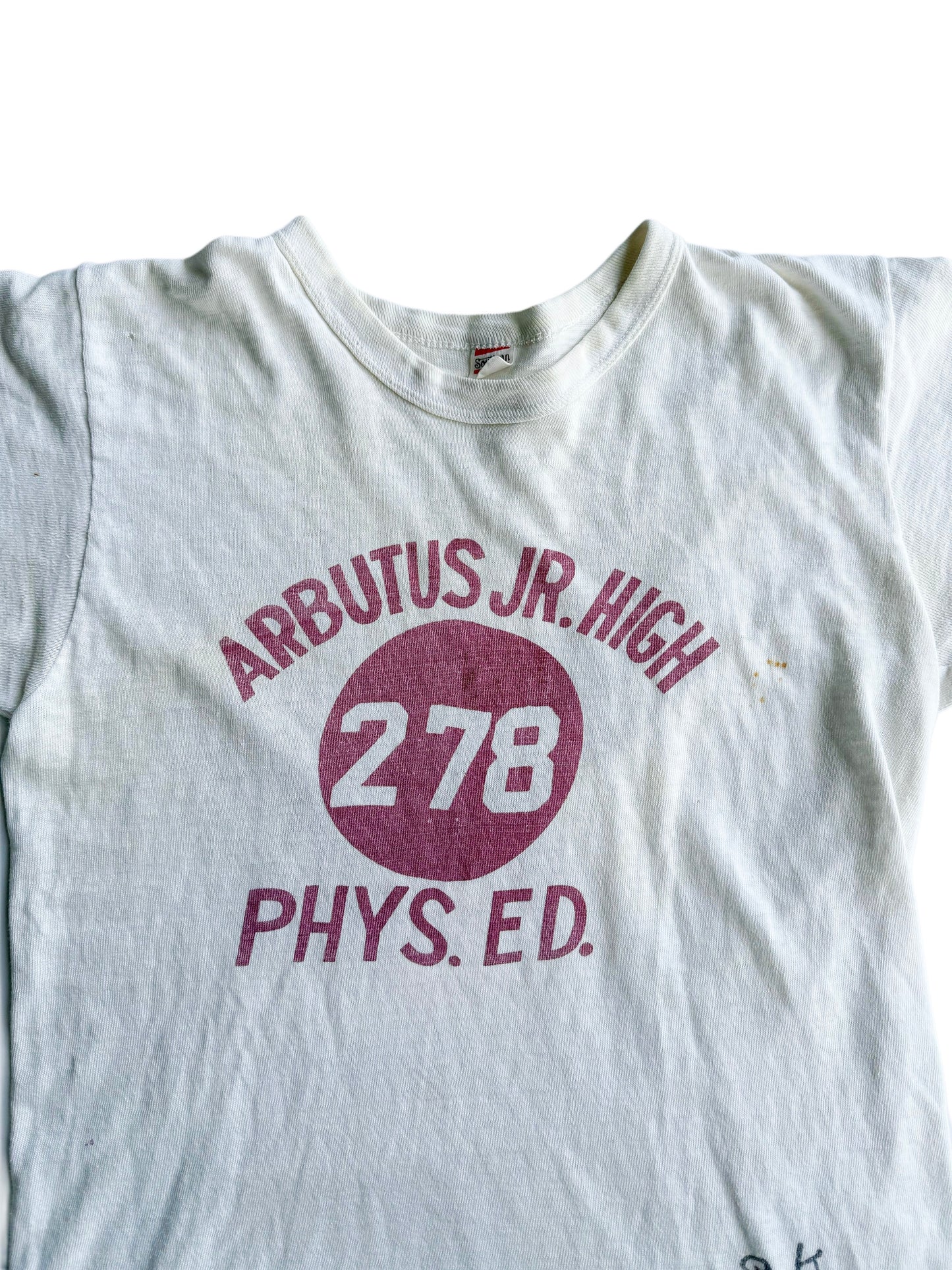 1960s ‘Arbutus Jr. High’ Phys Ed Tee (S/M)