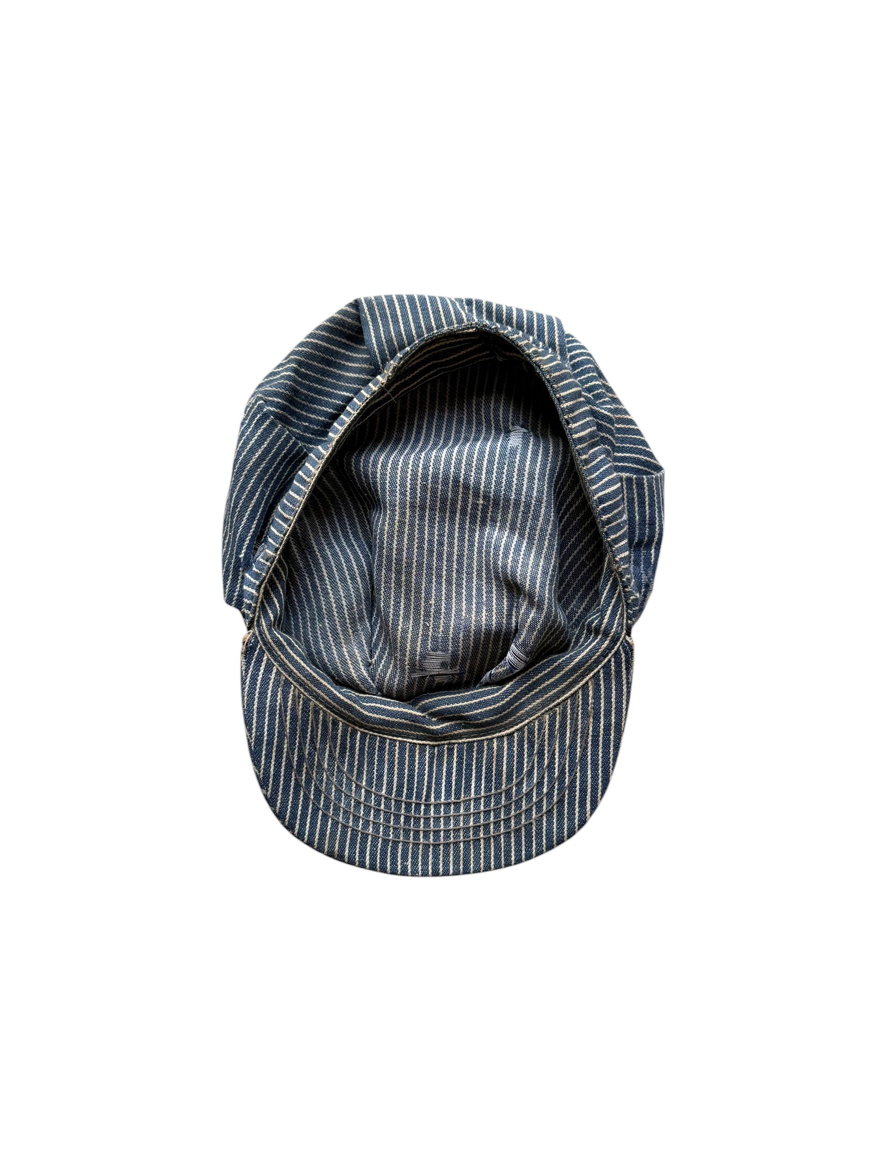 1940s Pinstripe Distressed Engineer Hat (S)