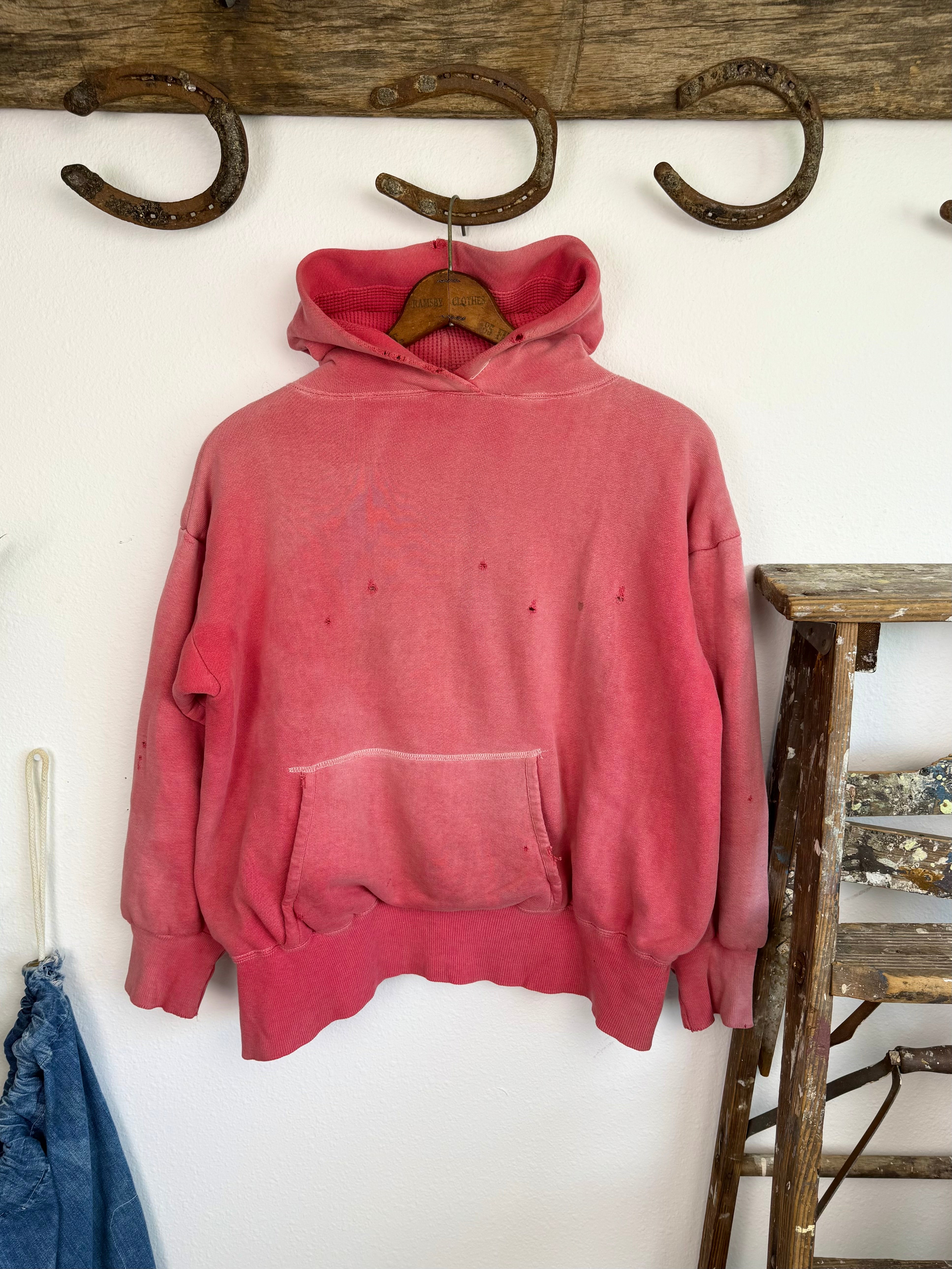 1950s Sun Faded Thermal Lined Double Face Hoodie (XXL)