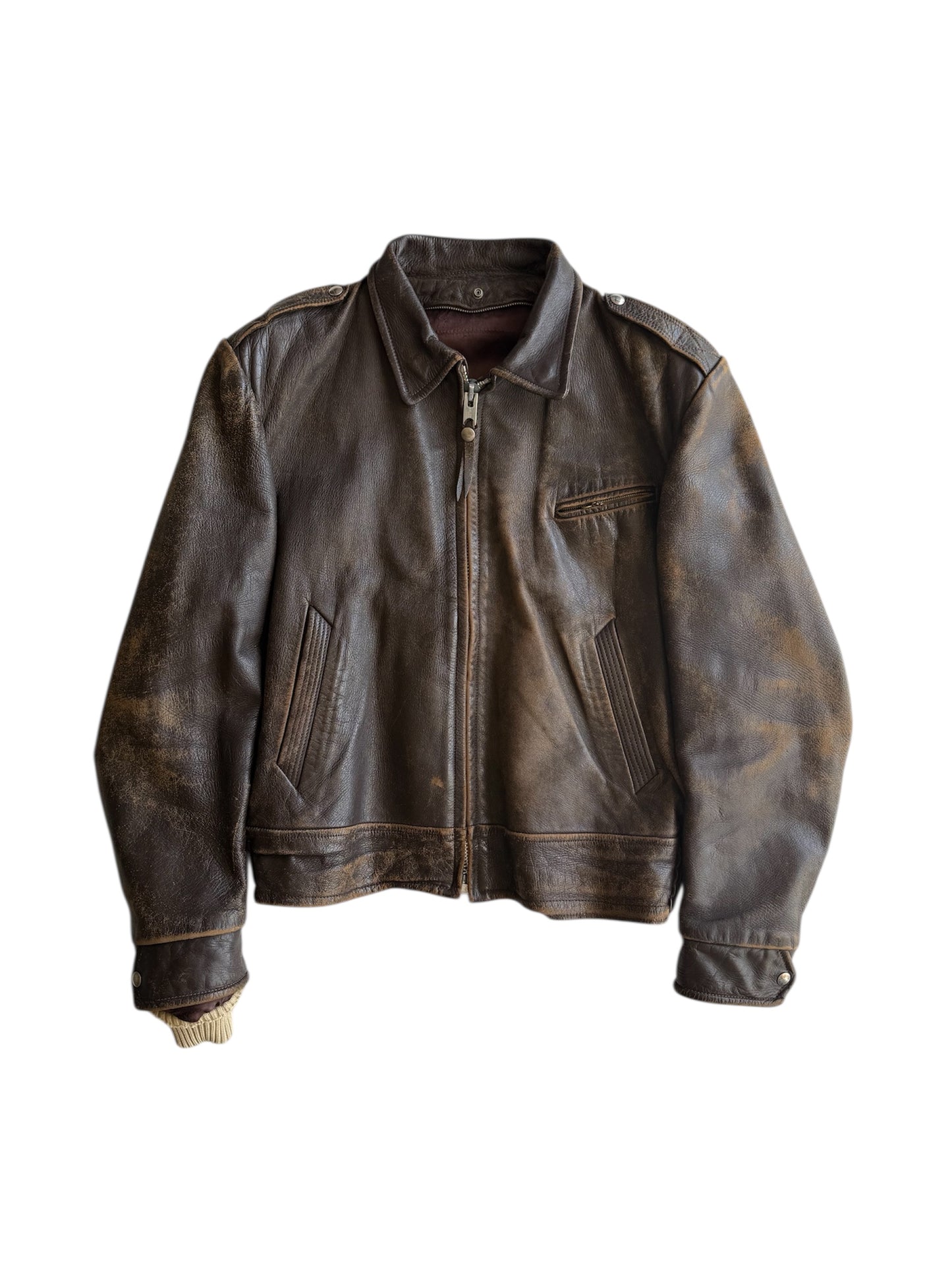 1950s German Leather Bomber Jacket (M/L)