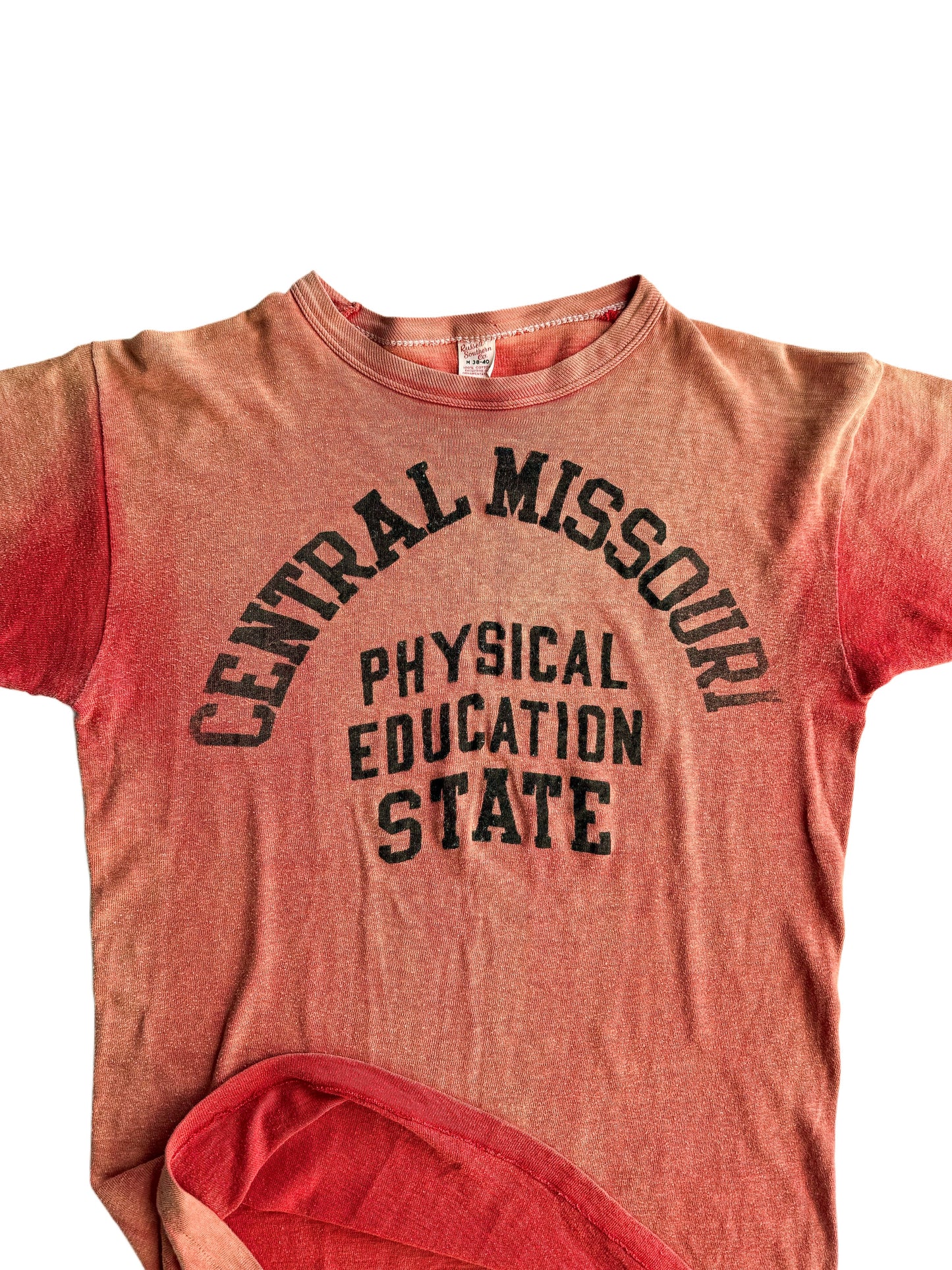 1950s Central Missouri Sun Faded Phys Ed Tee (M/L)
