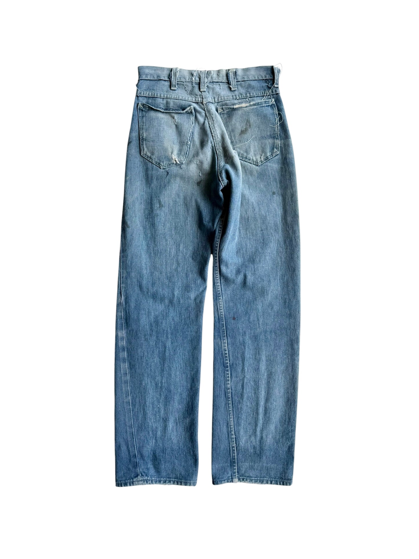 1950s Selvedge Circle Ranch Splatter Paint Jeans (28)