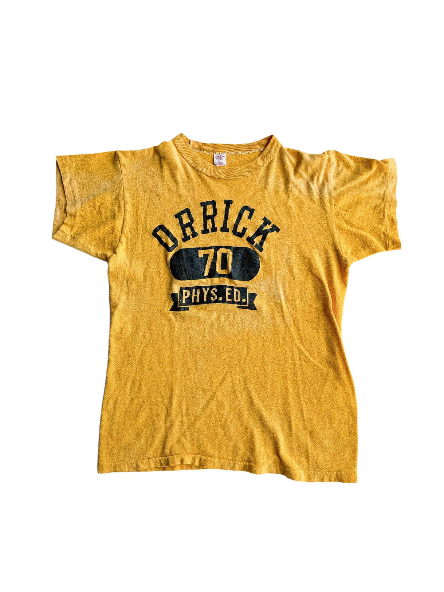 1960s ‘Drrick’ Sun Faded Phys Ed Tee (S/M)