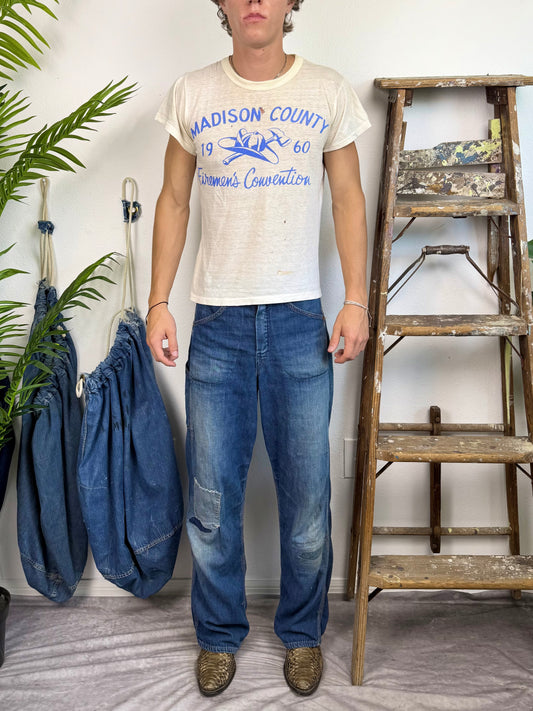 1960s ‘Water Print’ Madison County Firemen’s Convention Tee (S/M)