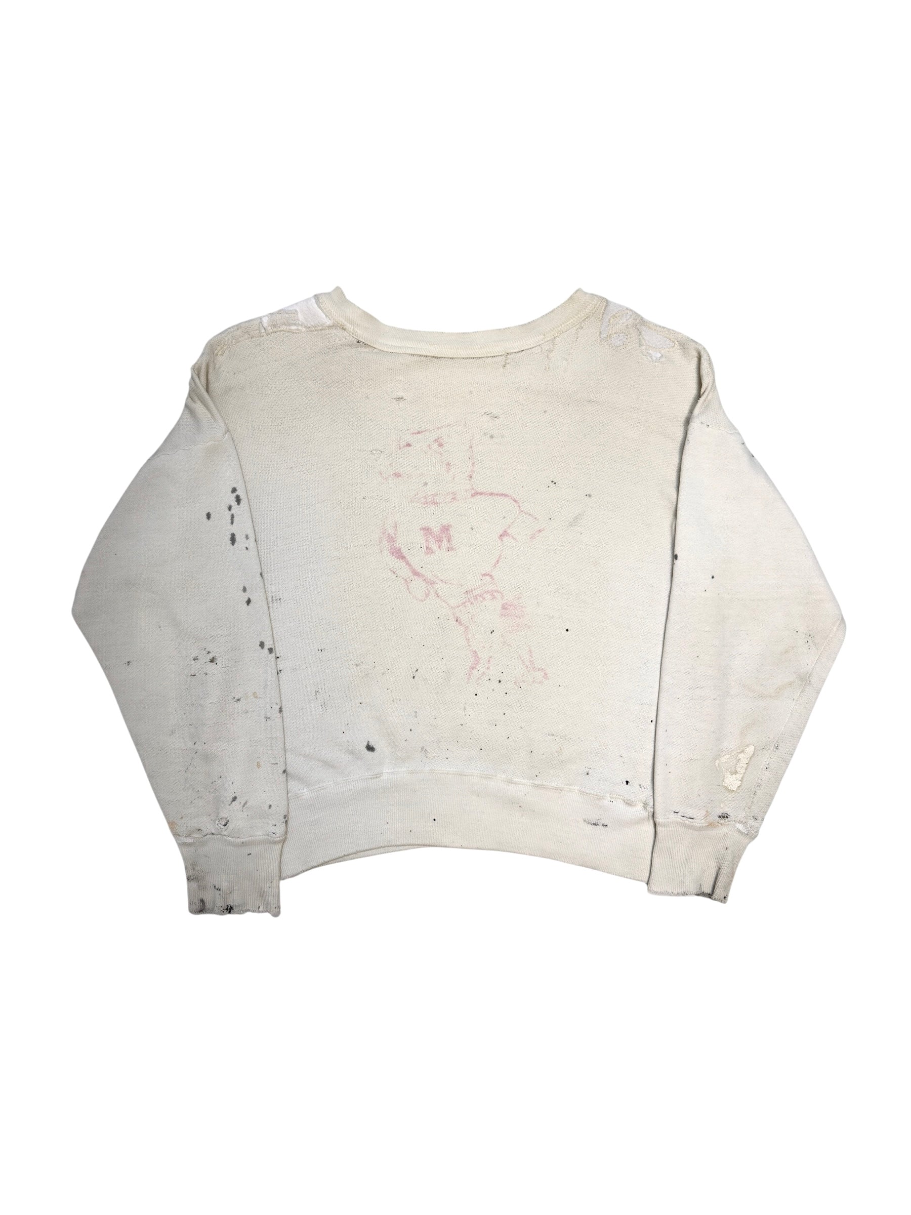 1950s Distressed Back Stencil Single V Sweatshirt (XL)