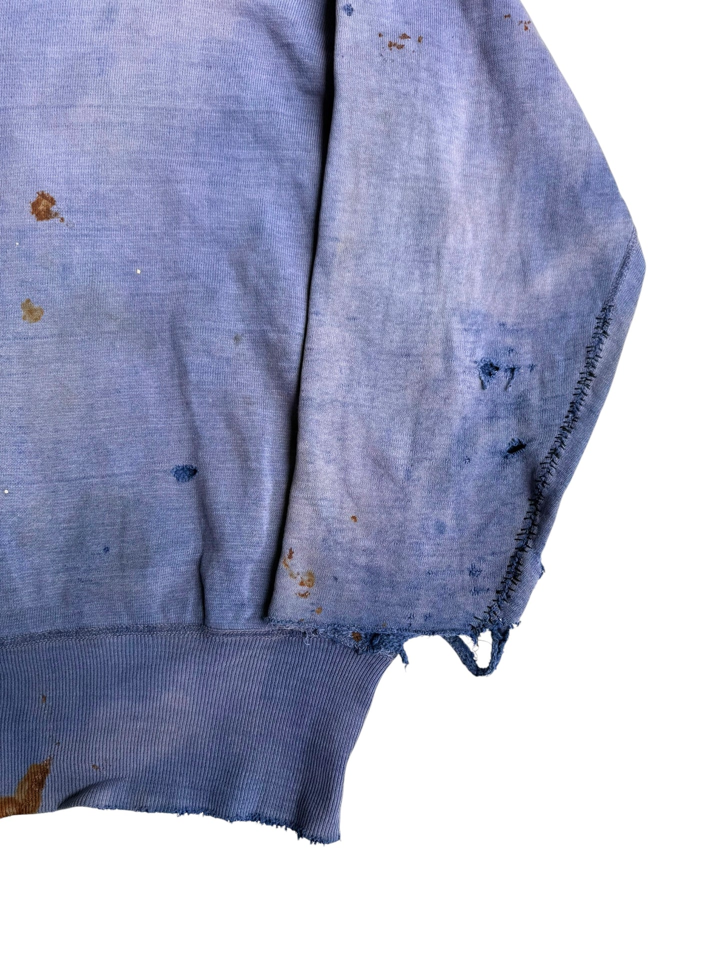 1940s Perfectly Sun Faded and Distressed Single V Sweatshirt (XL)