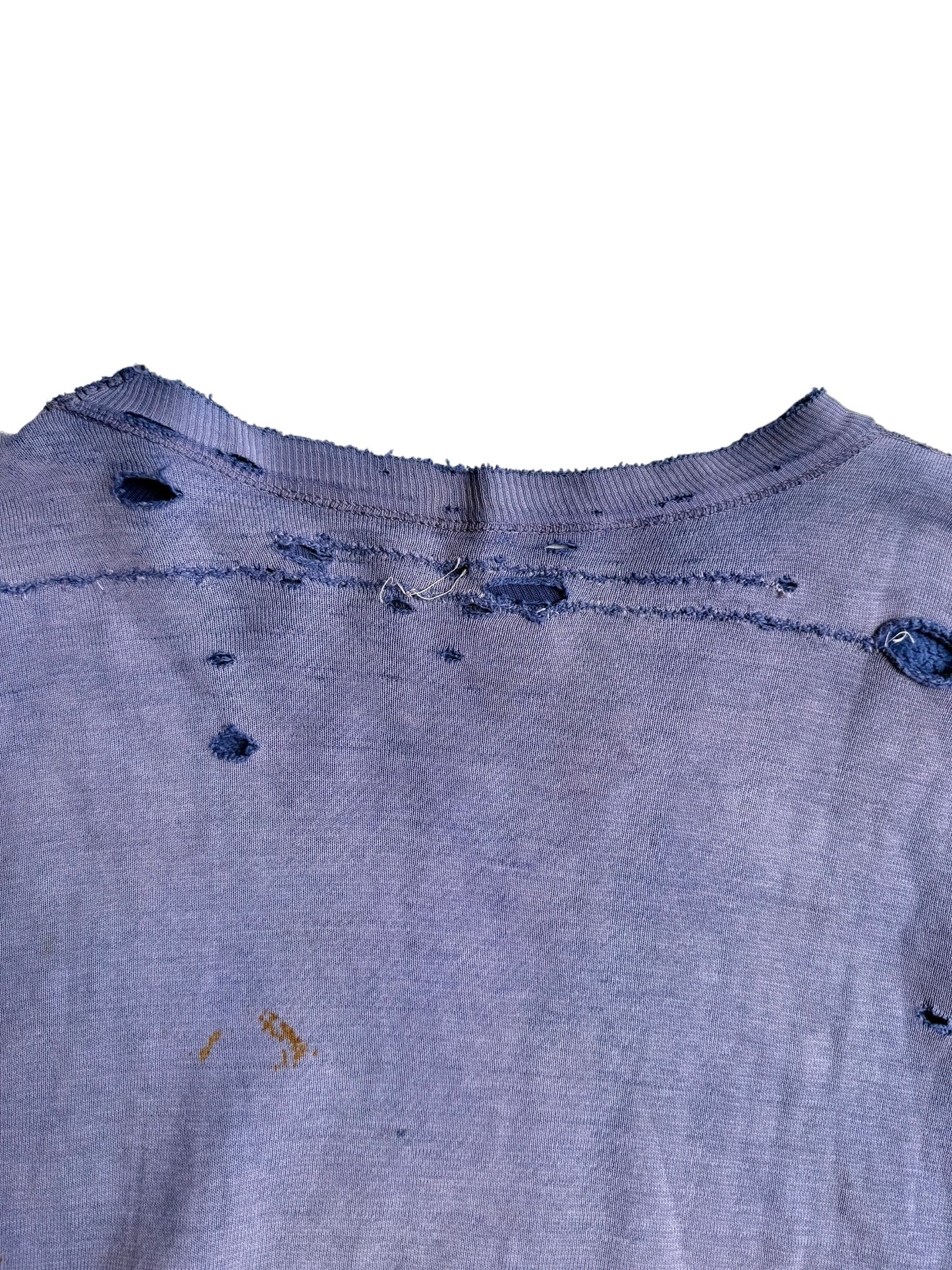 1940s Perfectly Sun Faded and Distressed Single V Sweatshirt (XL)