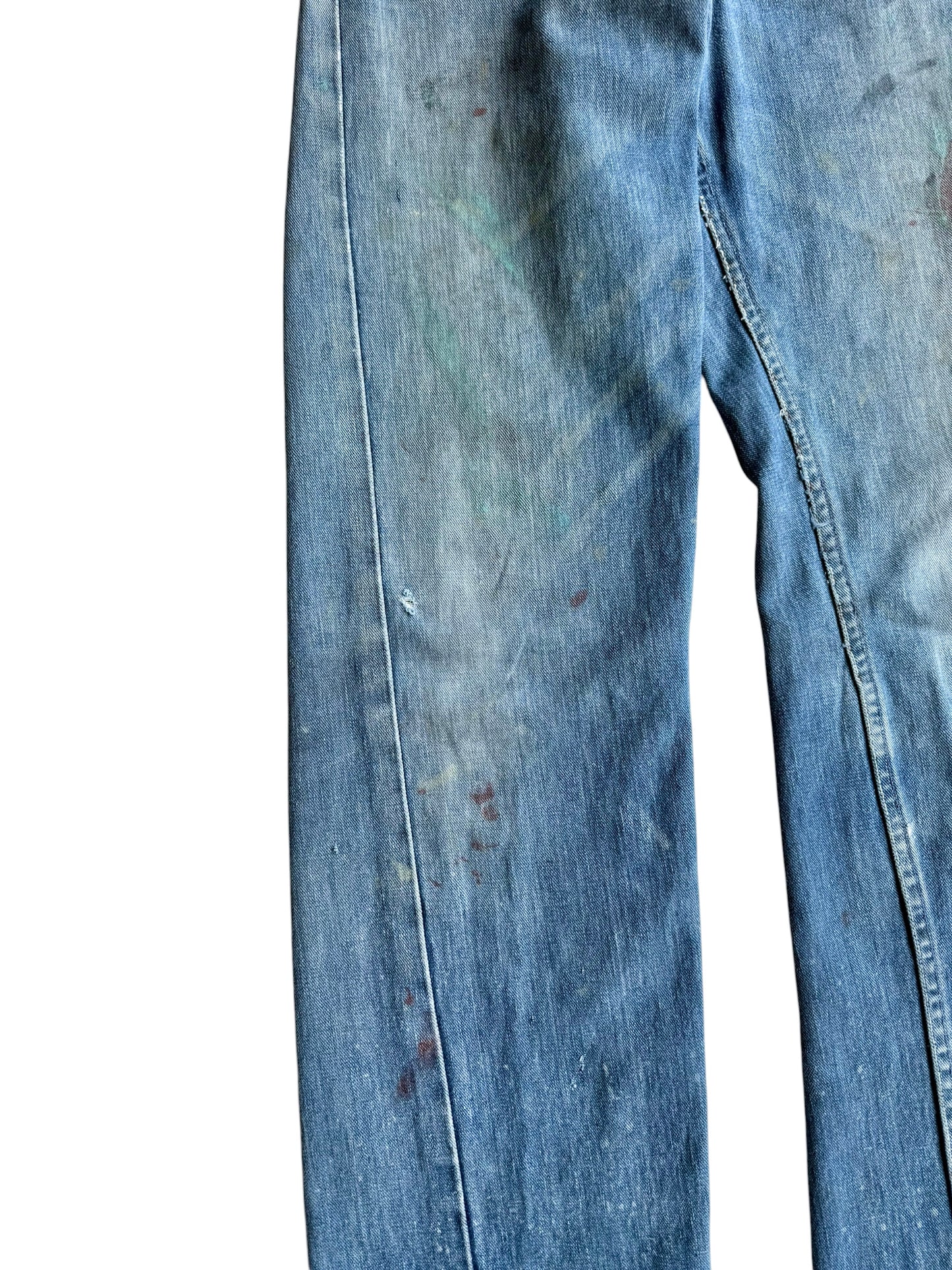 1950s Selvedge Circle Ranch Splatter Paint Jeans (28)