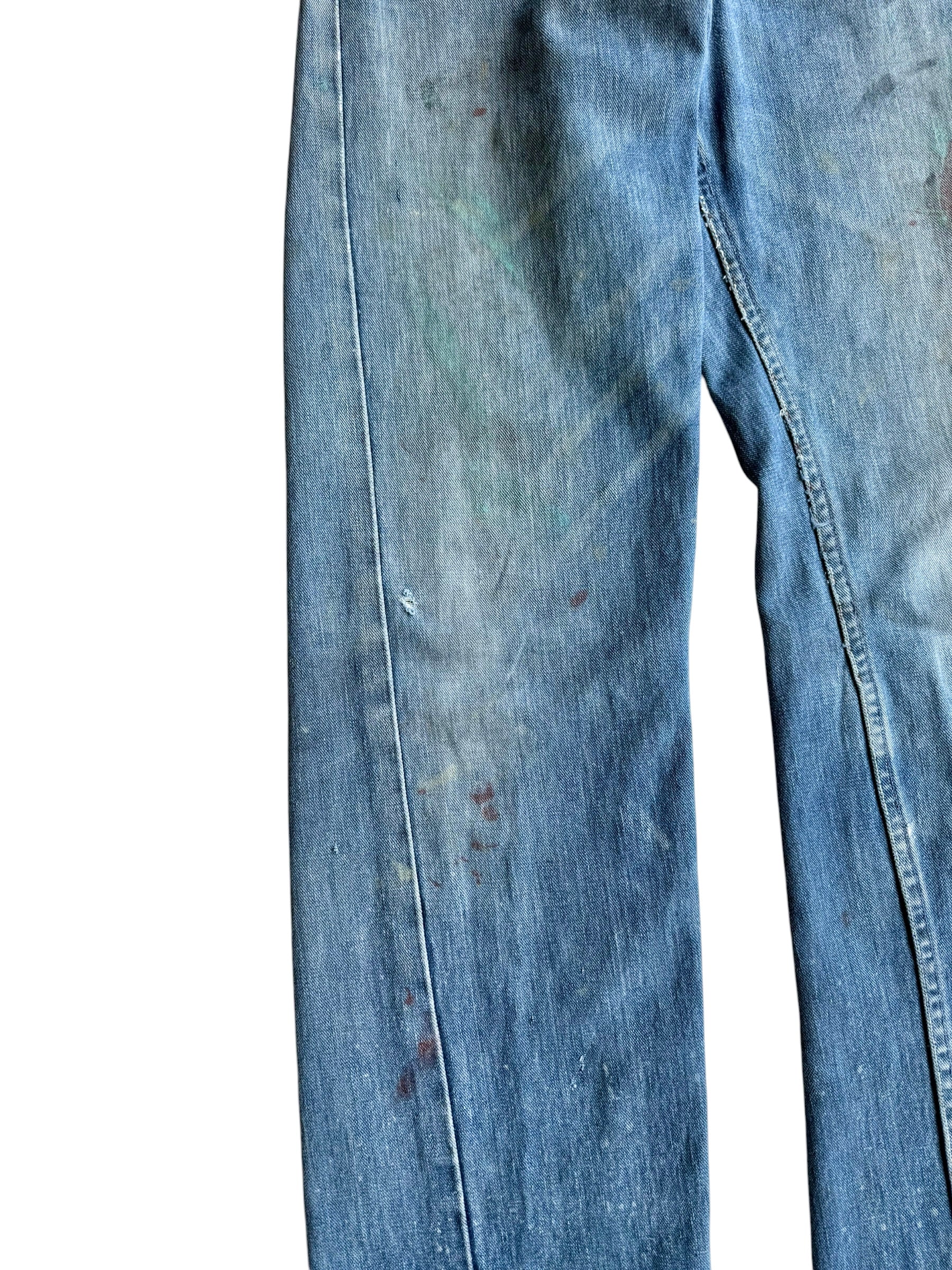 1950s Selvedge Circle Ranch Splatter Paint Jeans (28)