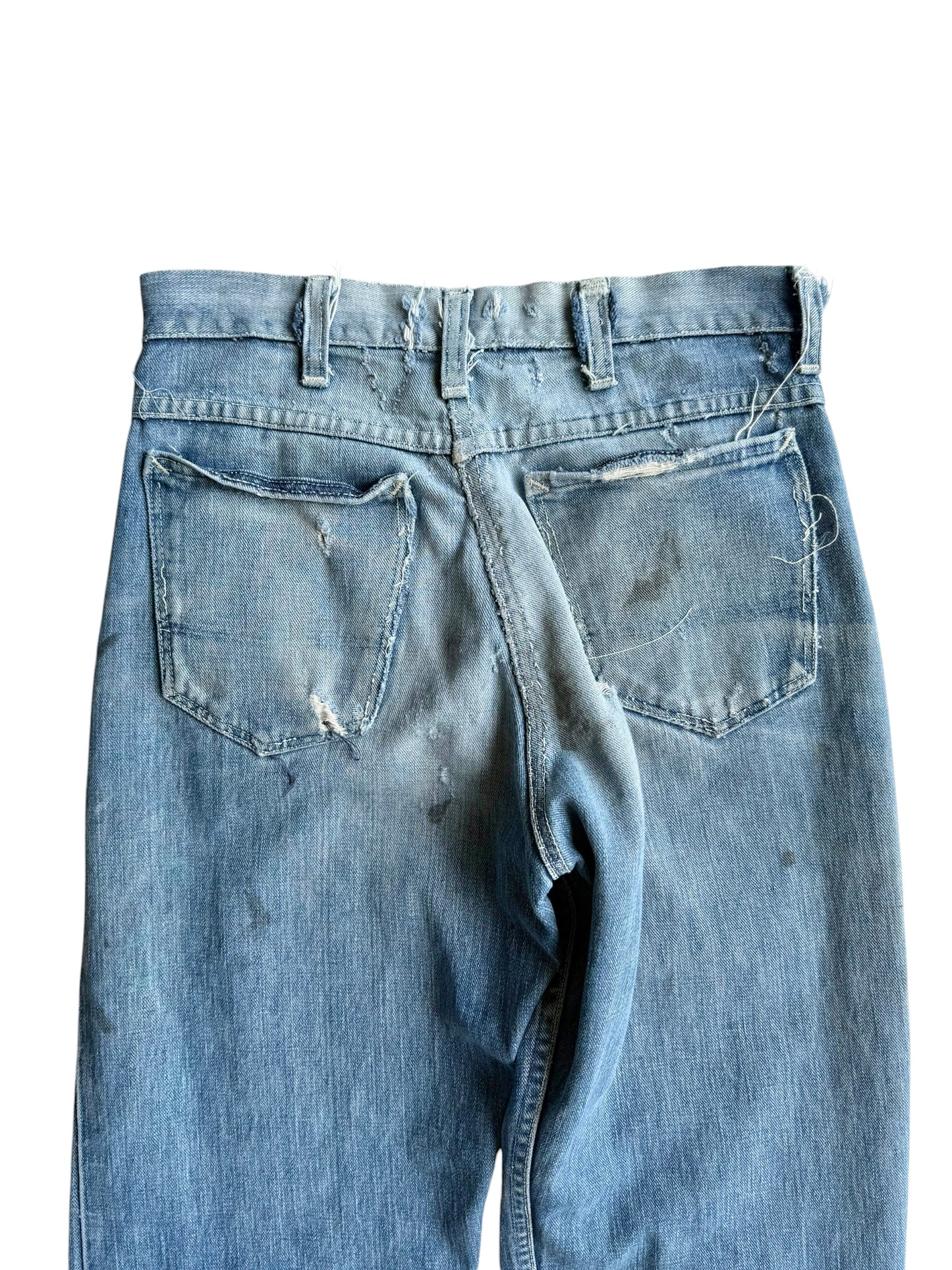 1950s Selvedge Circle Ranch Splatter Paint Jeans (28)