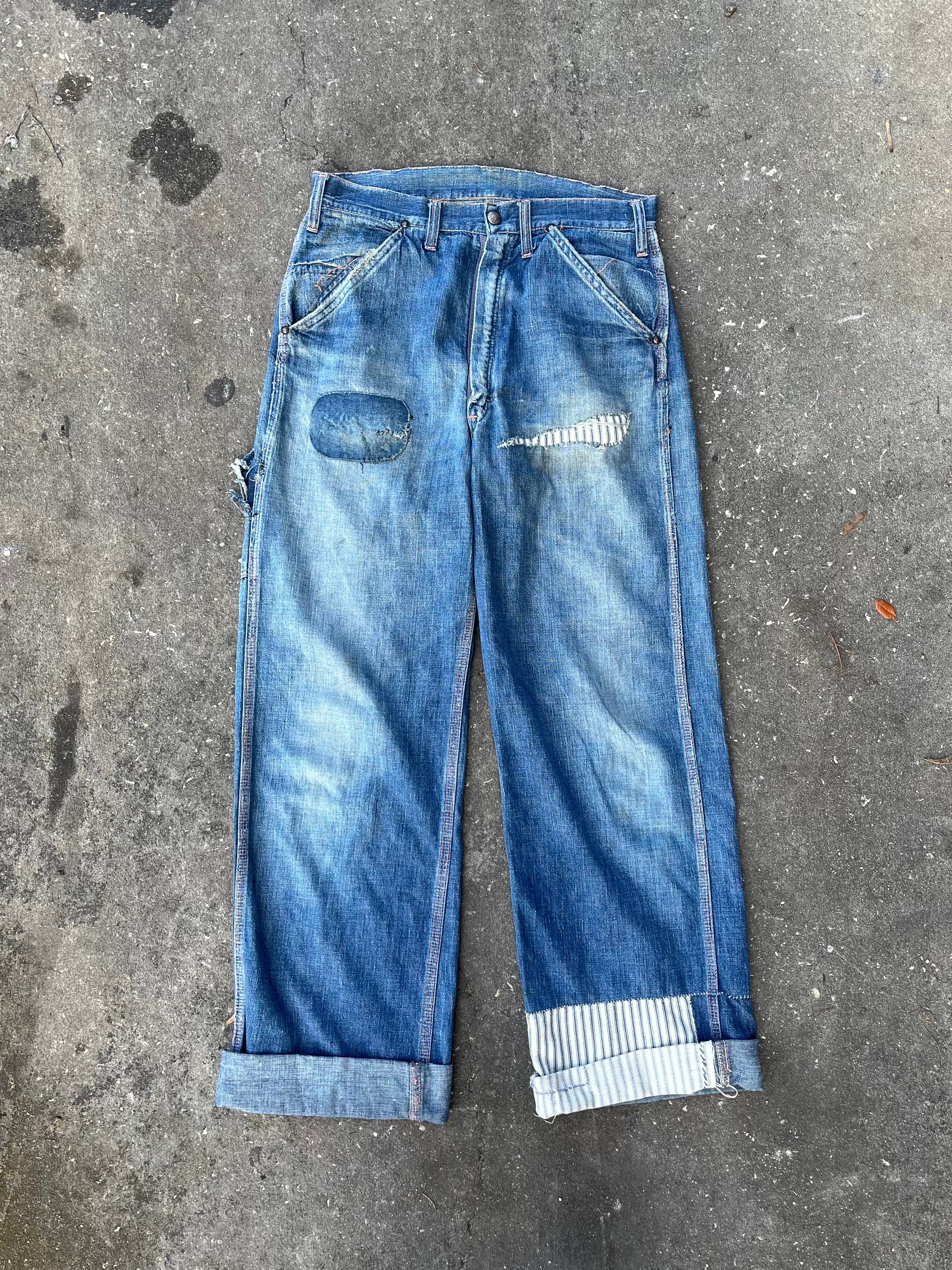 1950’s Faded & Repaired Carpenter Jeans (31)