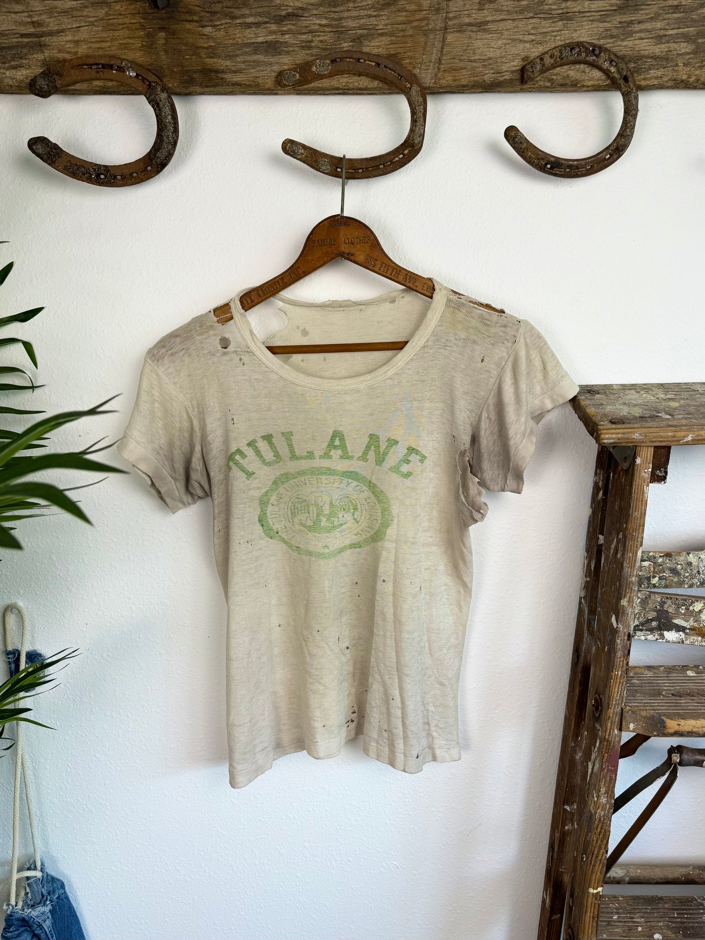 1930s Thrashed ‘Tulane’ Tee (S/M)