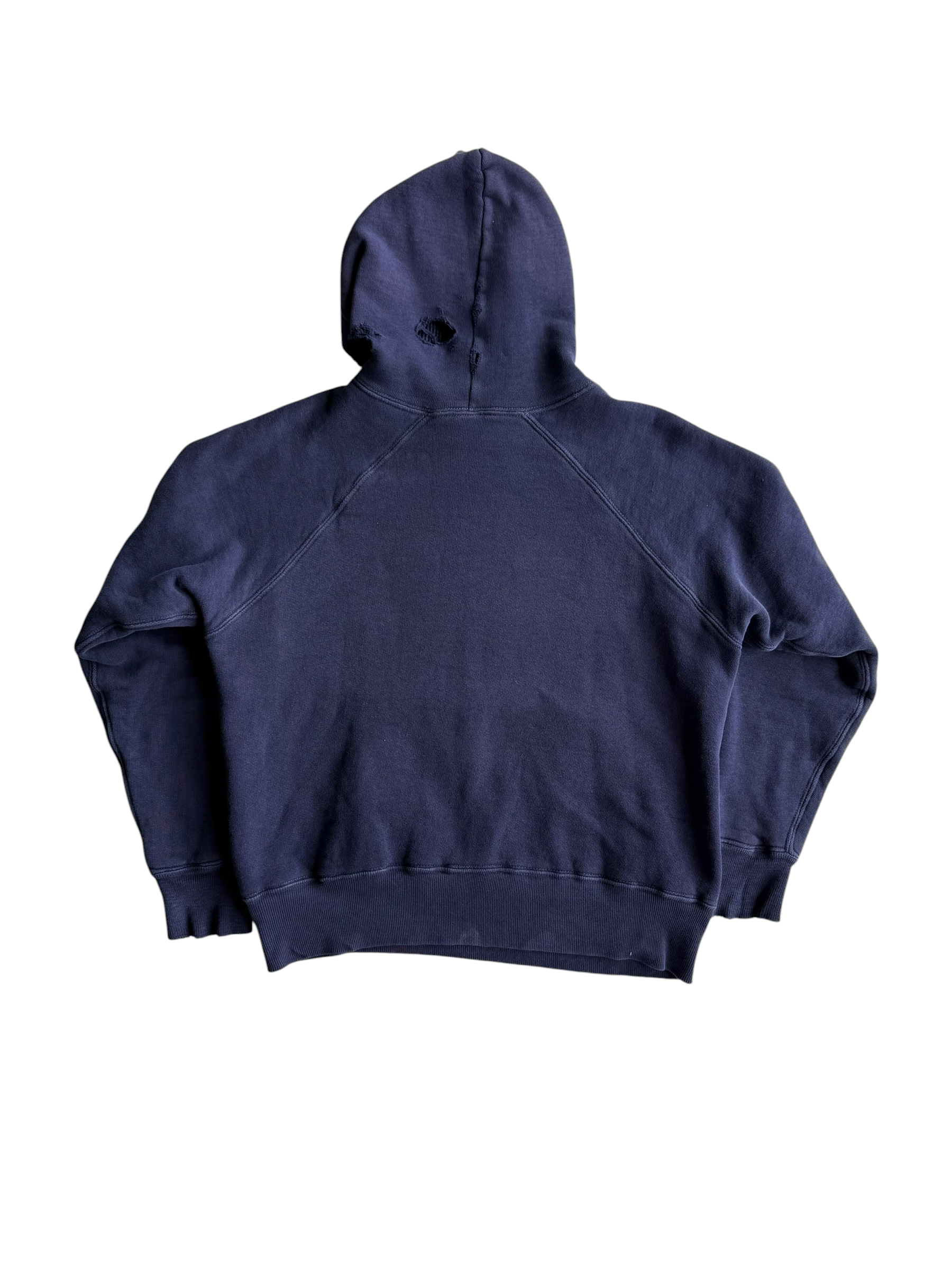 1950s Pilgrim Double Face Thermal Lined Navy Hoodie (S/M)
