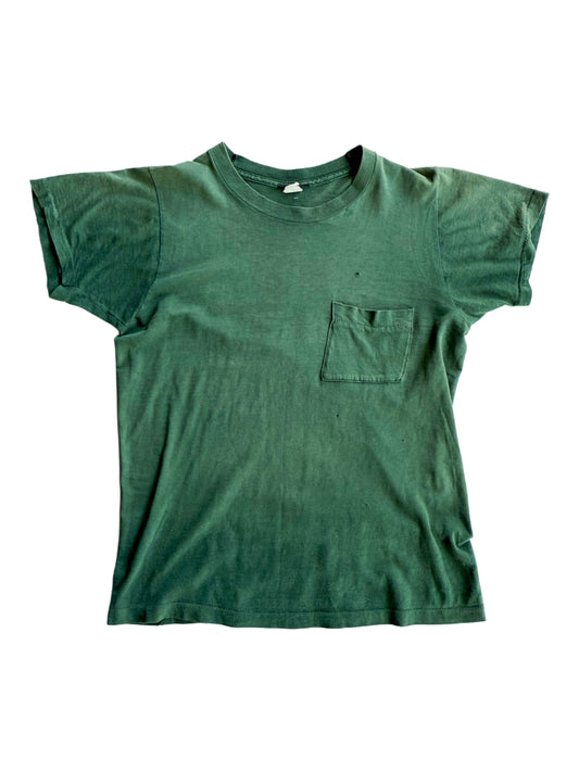 1950s Perfectly Faded Green Pocket Tee (S/M)