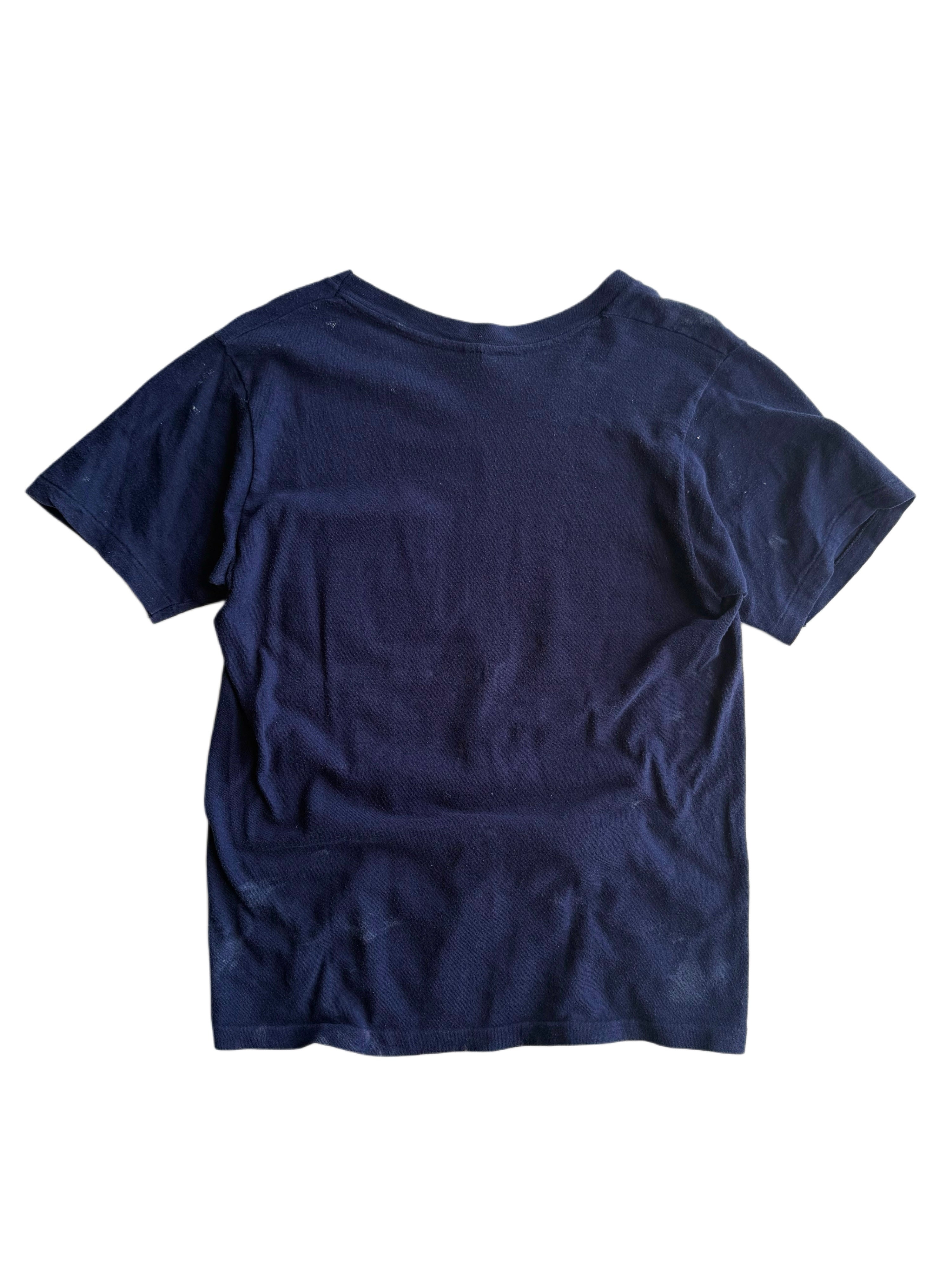 1960s Hanes Splatter Paint Navy Tee (S/M)