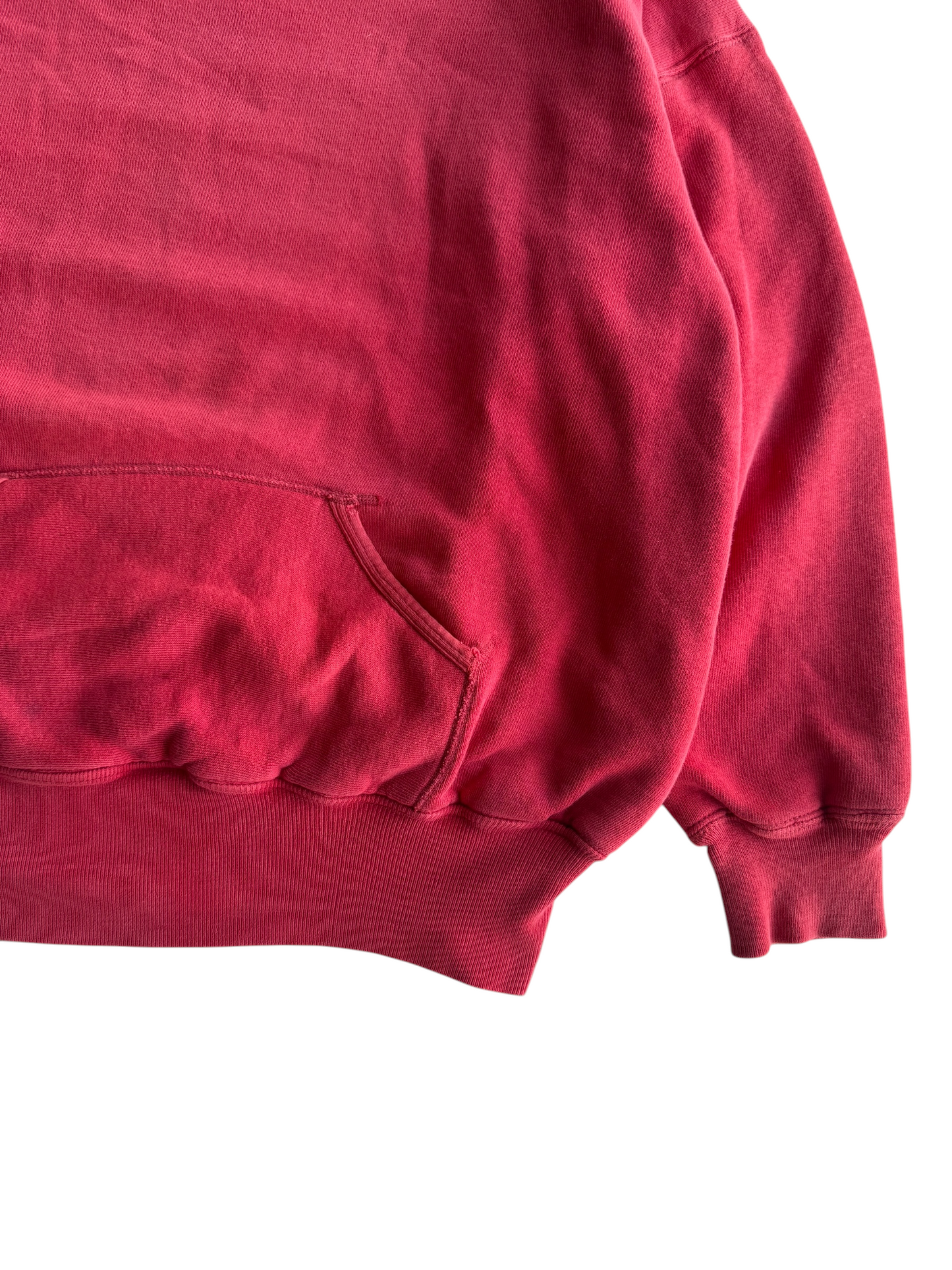 1950s ‘White Belly’ Thermal Lined Red Hoodie (XL)