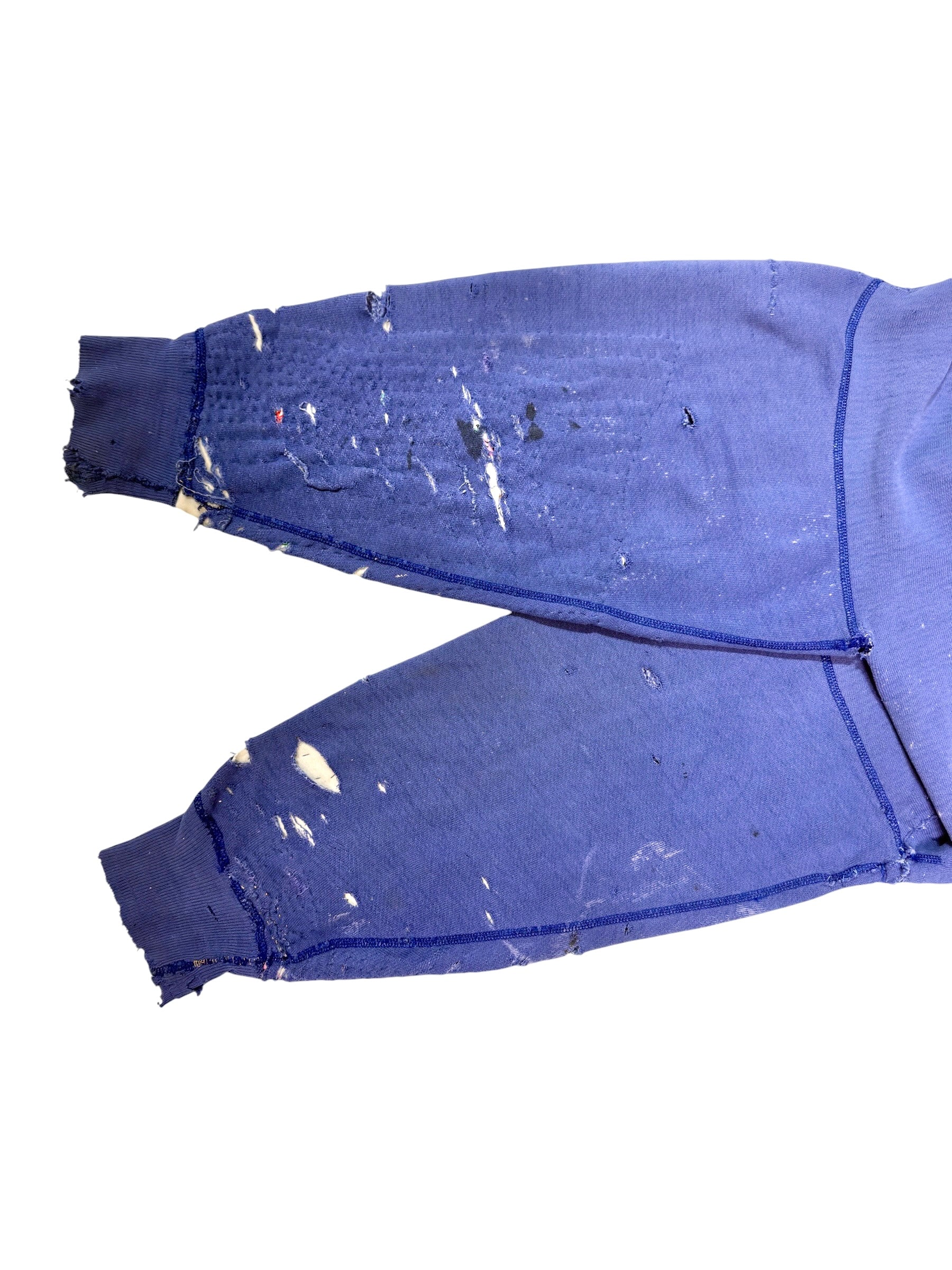 1950s Distressed & Sun Faded Track Quarter Zip Sweatshirt (XL)