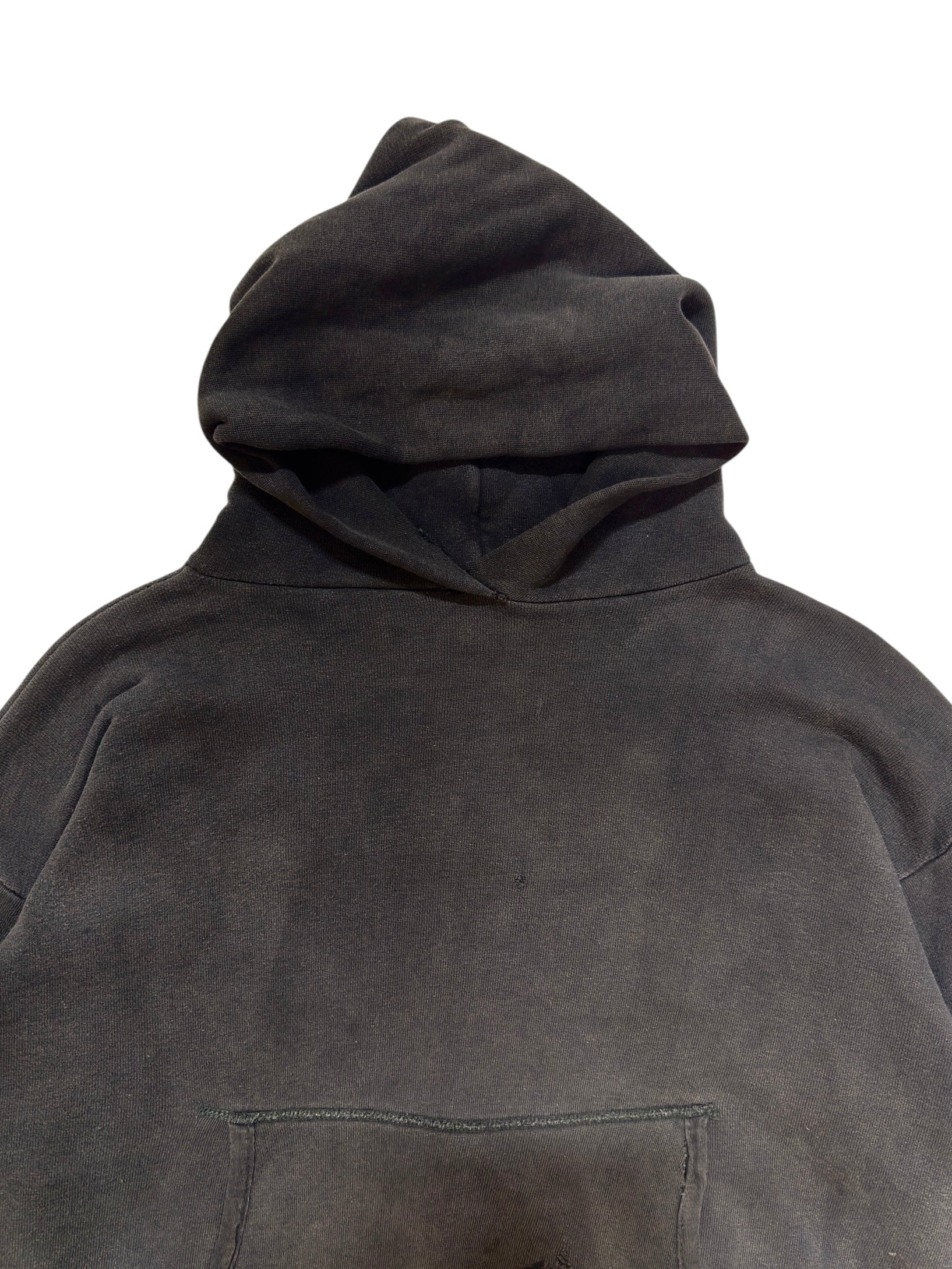 1950s Distressed Black Lock Hood Hoodie (M/L)
