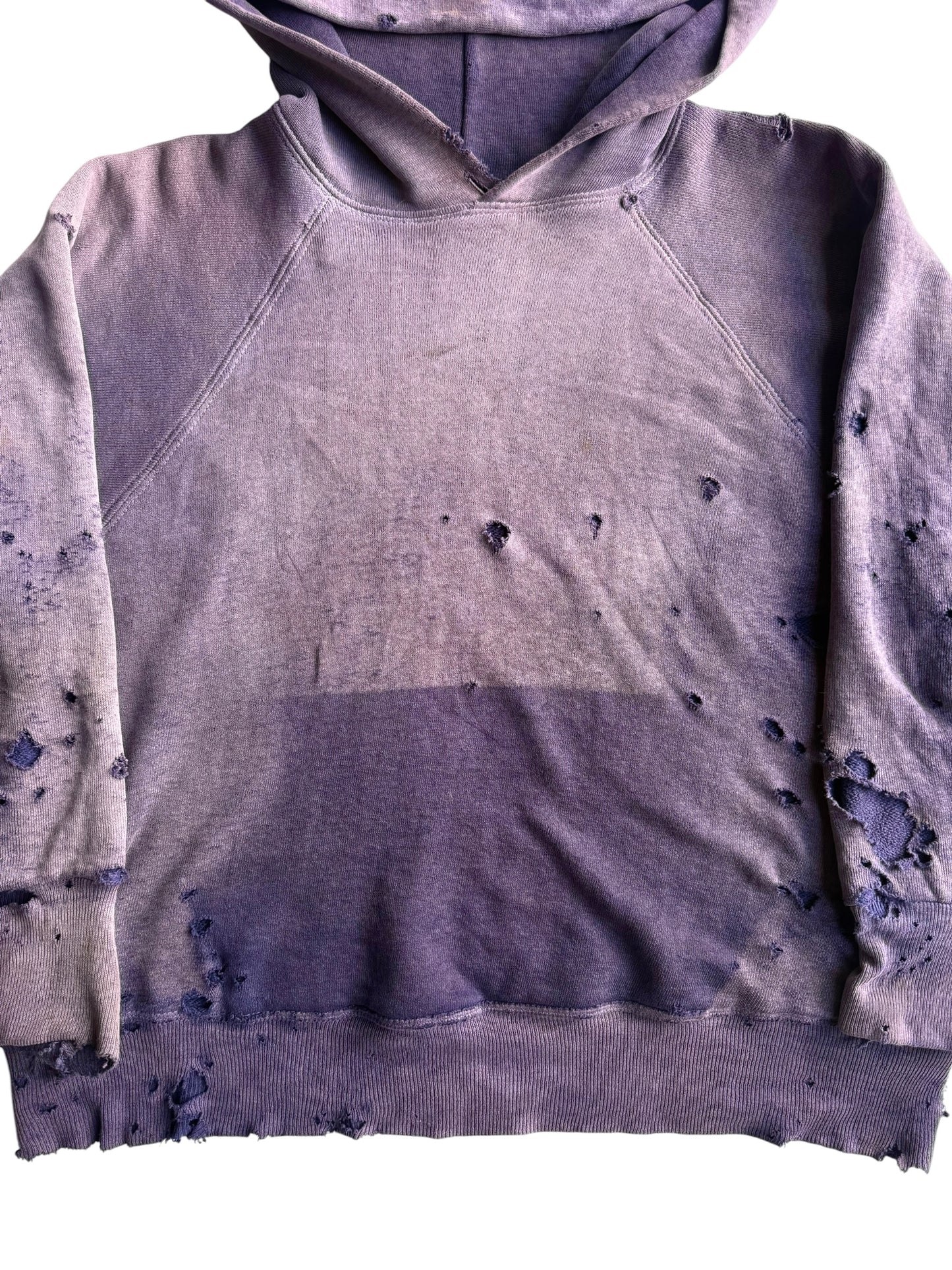 1940s Sun Faded ‘Ghost Pocket’ Distressed Double Face Hoodie (XL)
