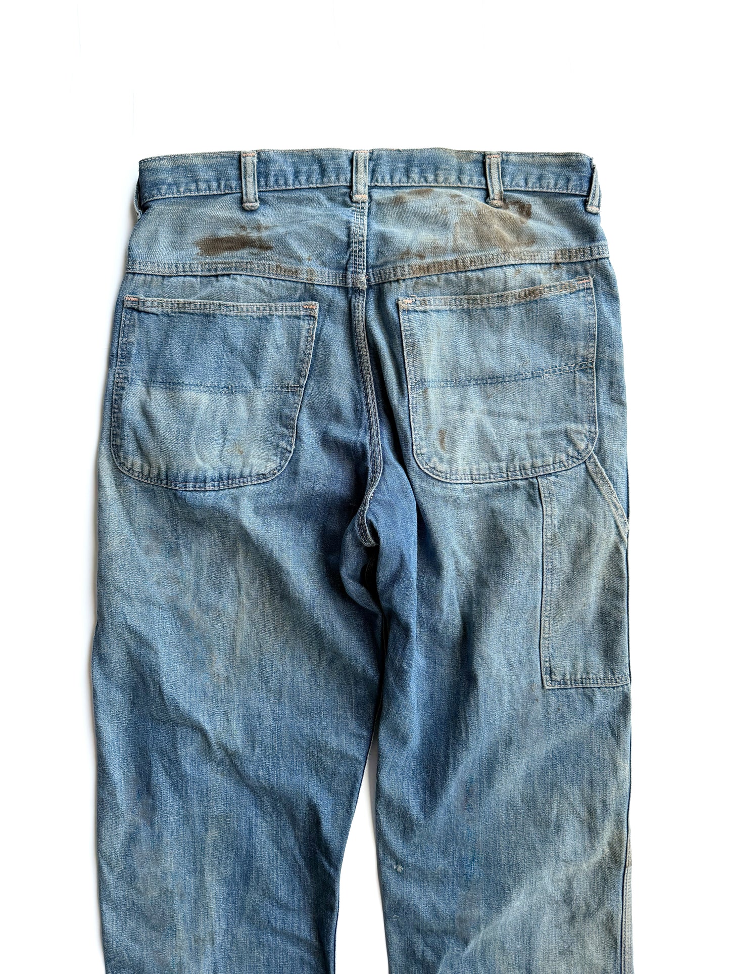 1950s ‘Mud’ Hickory Repaired Carpenter Jeans (32)