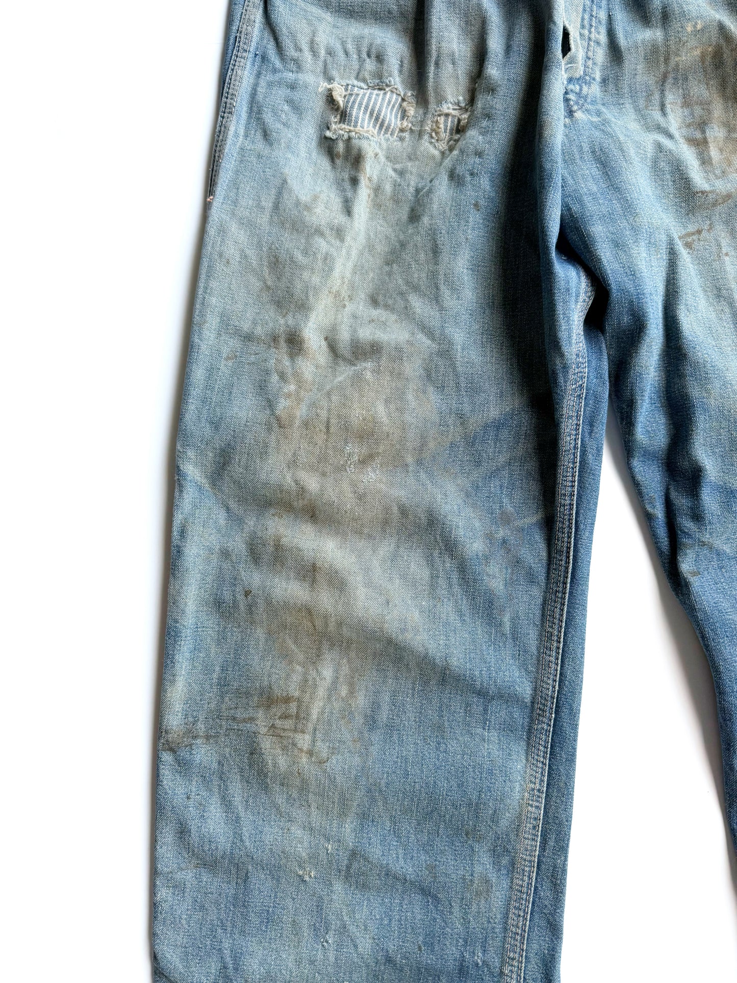 1950s ‘Mud’ Hickory Repaired Carpenter Jeans (32)