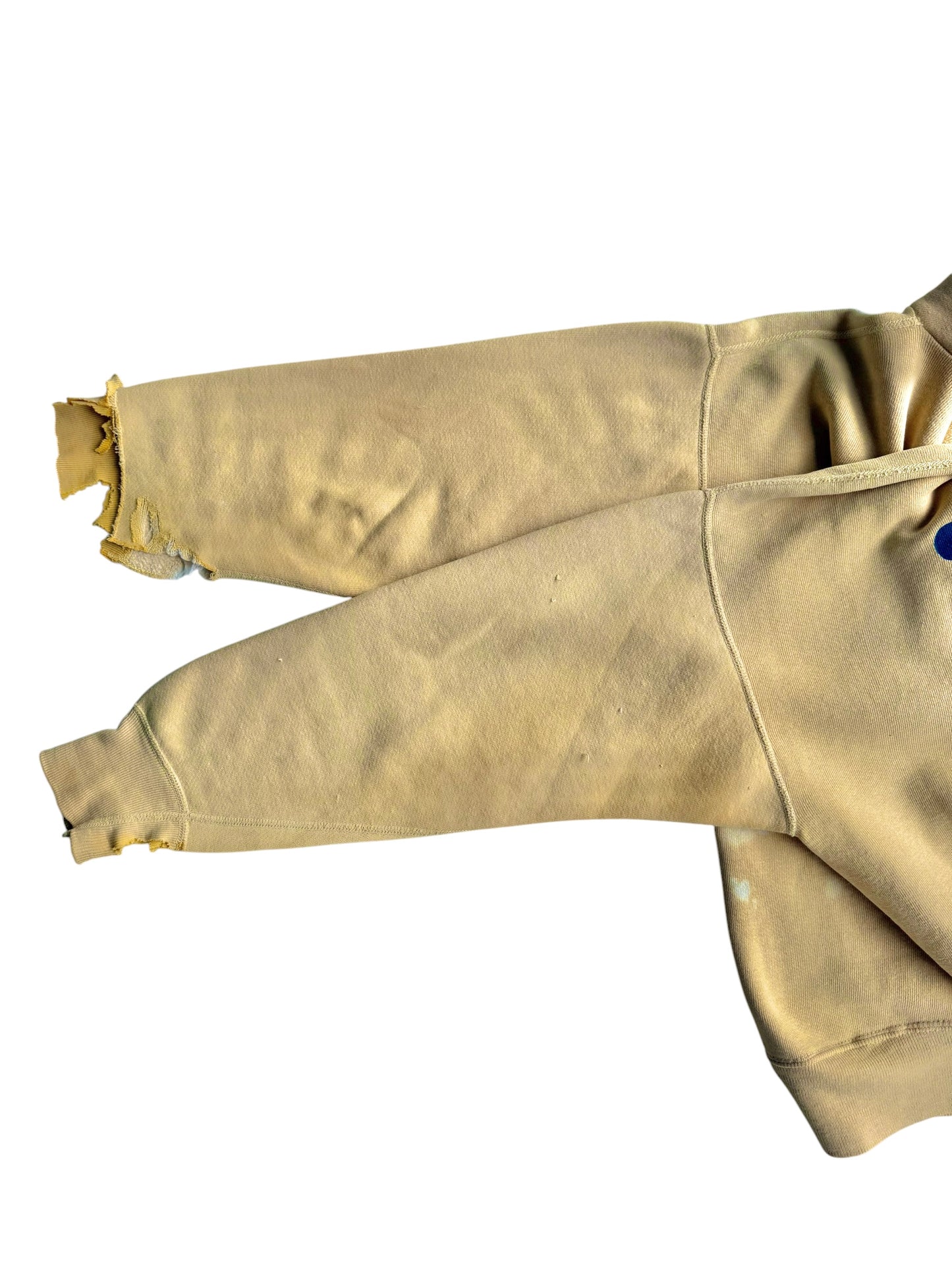1960s Sun Faded Yellow ‘Samohi’ Distressed Hoodie (S/M)