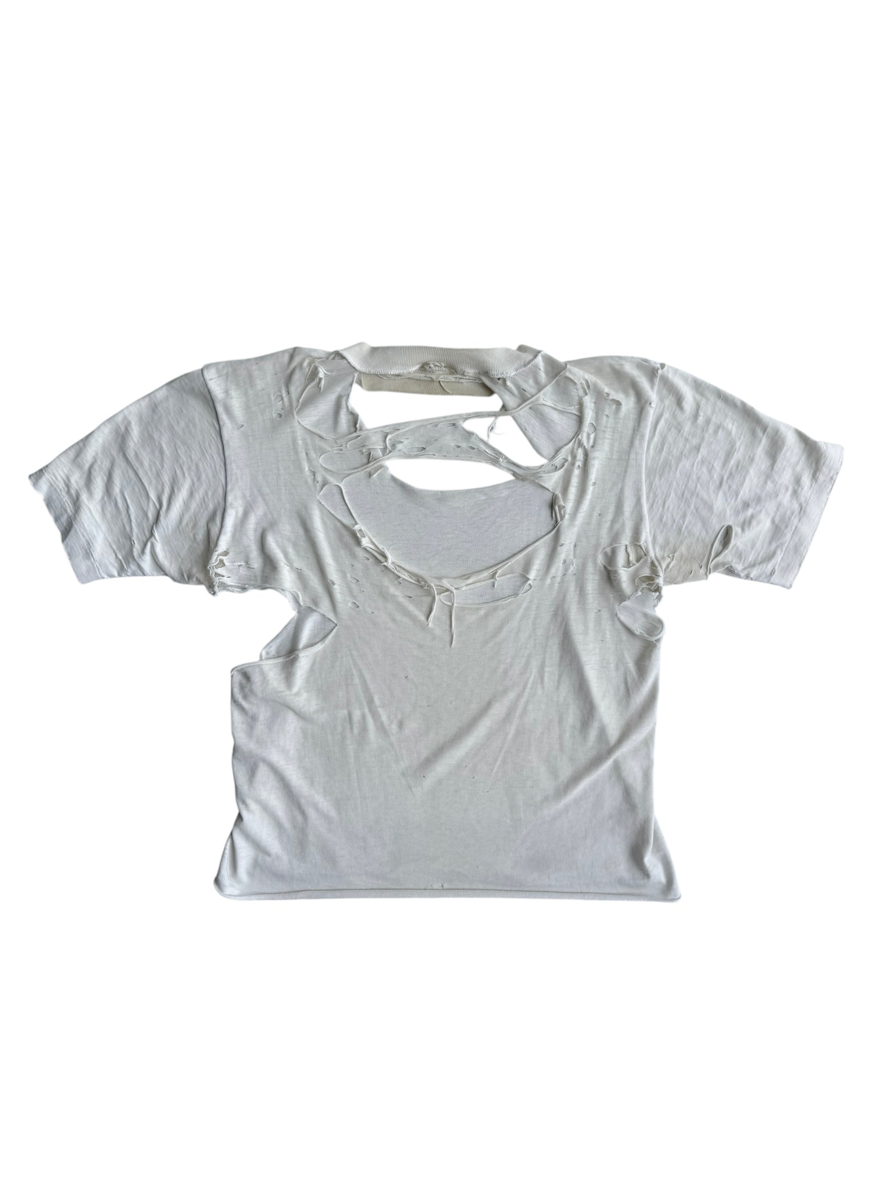 1950s Thrashed White Zombie Tee (S/M)