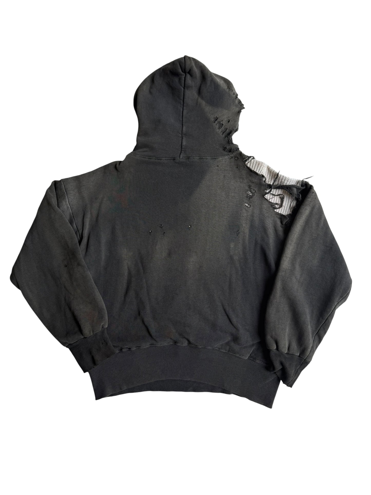 1950s Thrashed and Sun Faded Thermal Lined Hoodie (XL)