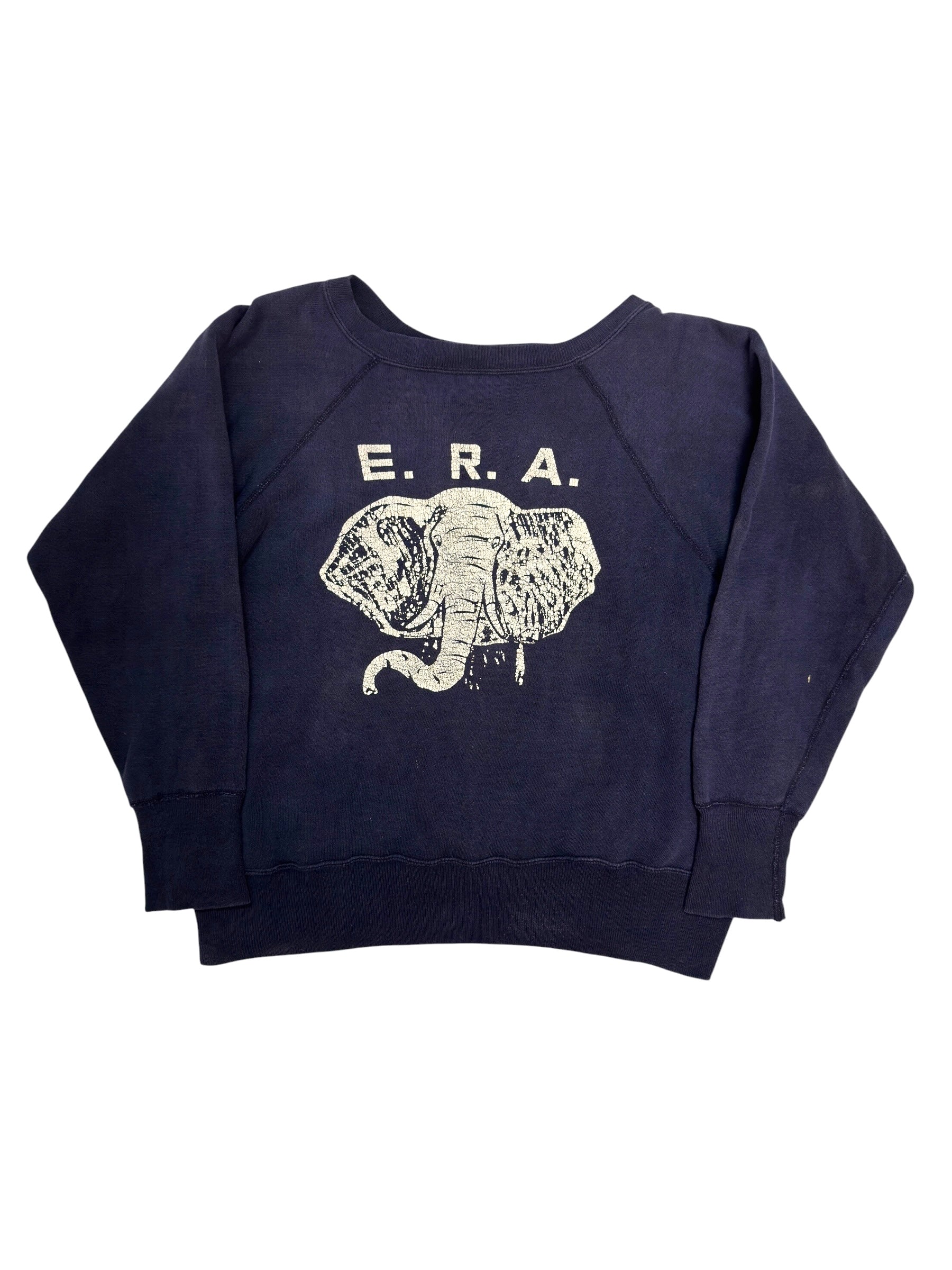 1950s ‘ERA’ Elephant Double Sided Graphic Sweatshirt (S/M)