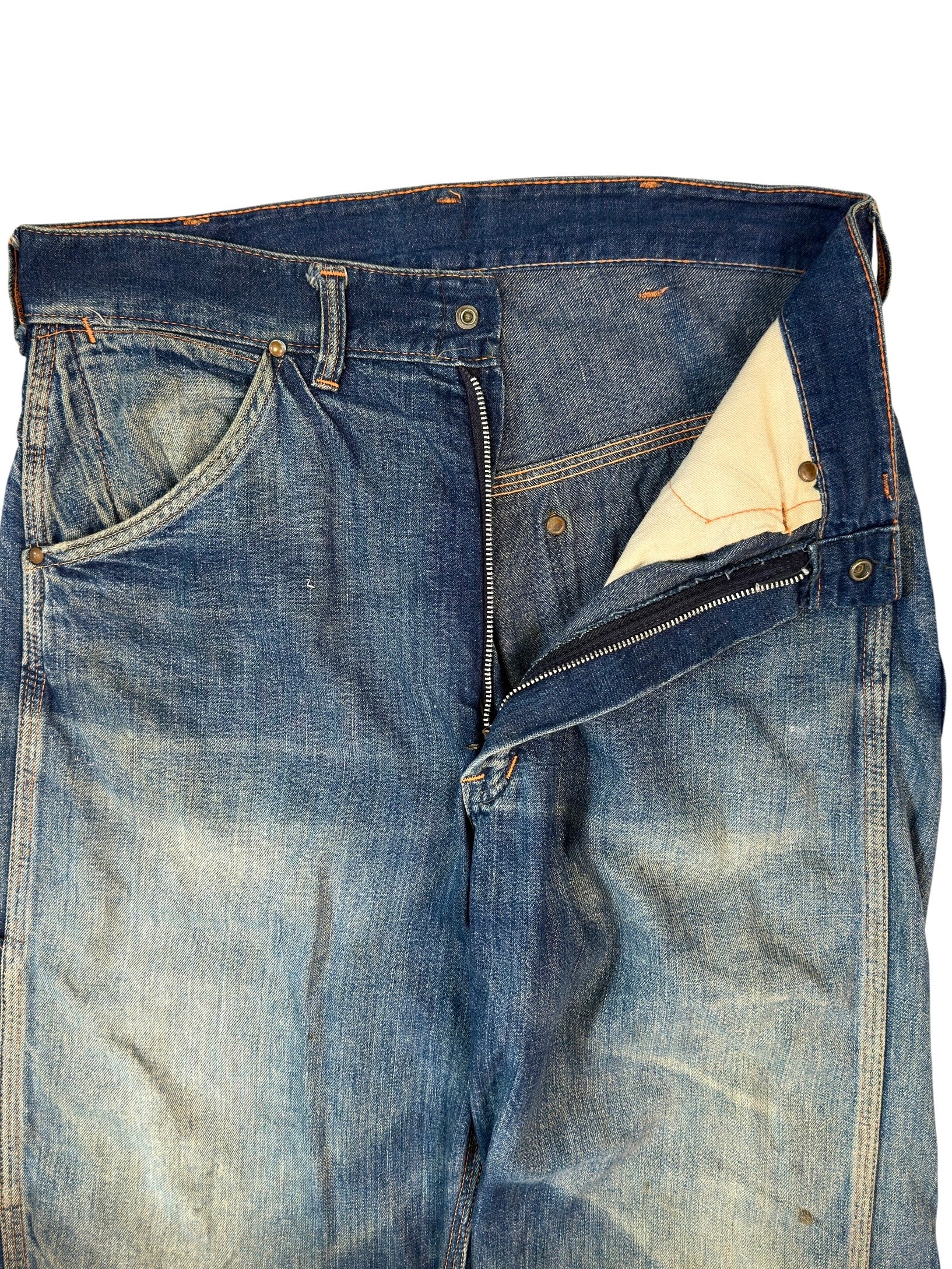 1950s Perfectly Distressed Essential Carpenter Jeans (31)