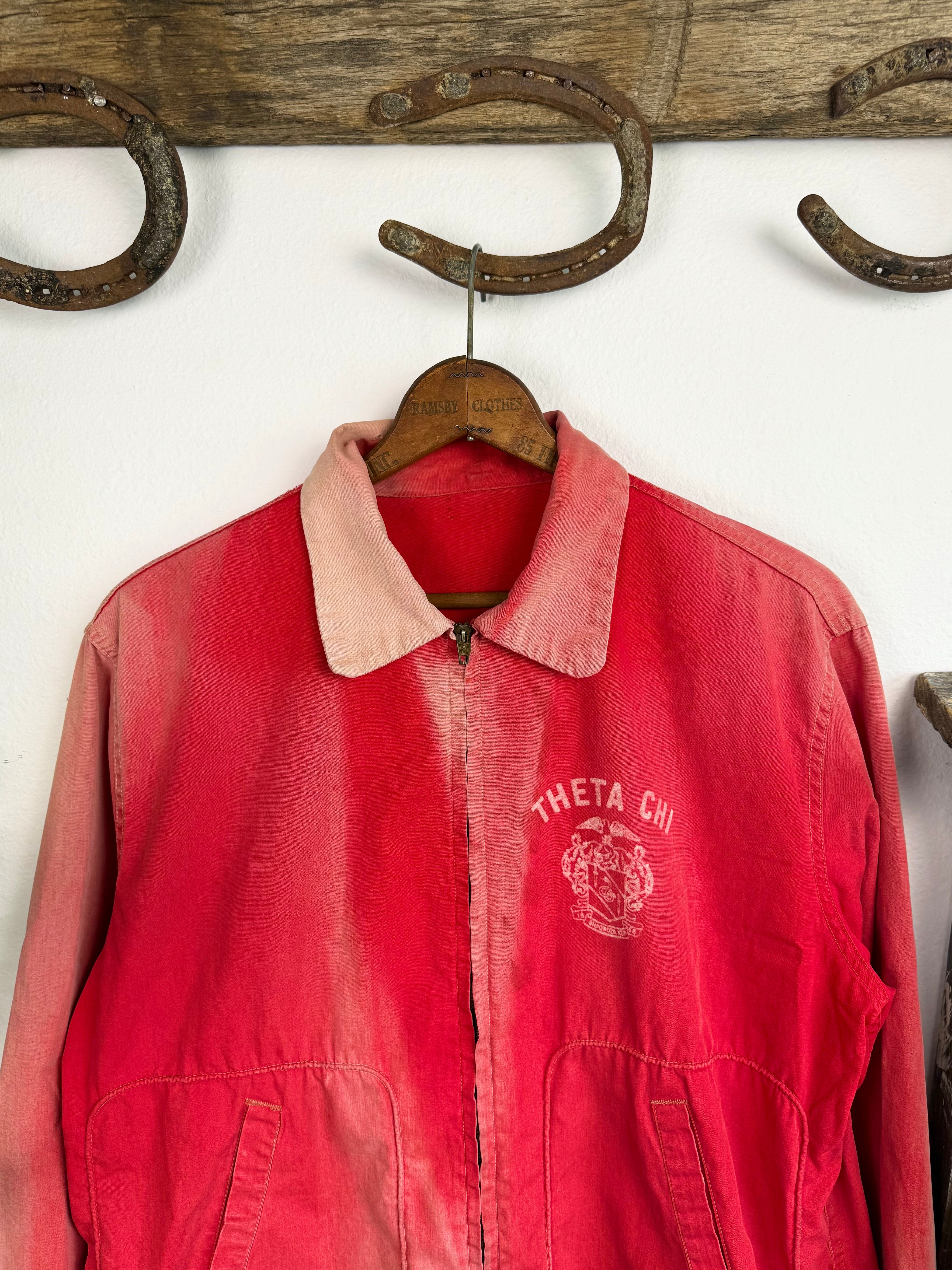 1950s ‘Perfectly Sun Faded’ Frat Canvas Jacket (XL)