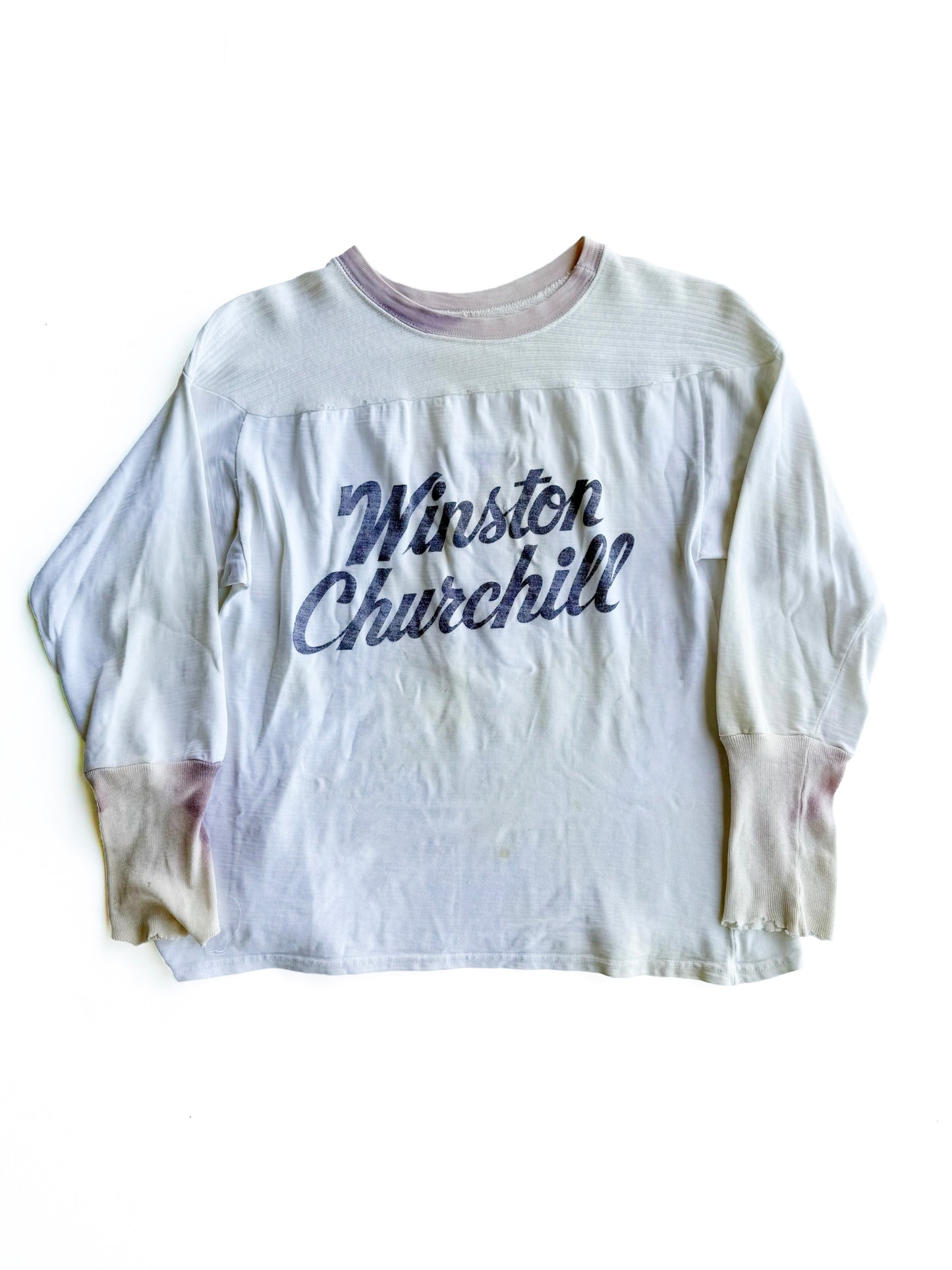 1950s ‘Winston Churchill’ Long Sleeve Two Tone Jersey (S/M)