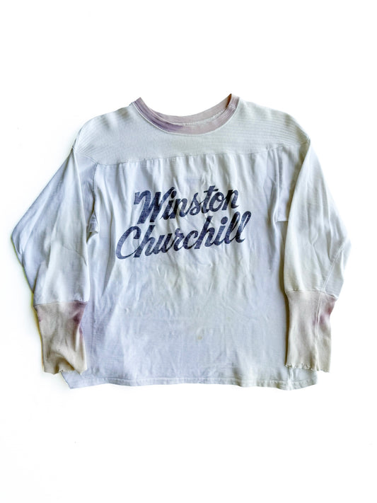 1950s ‘Winston Churchill’ Long Sleeve Two Tone Jersey (S/M)