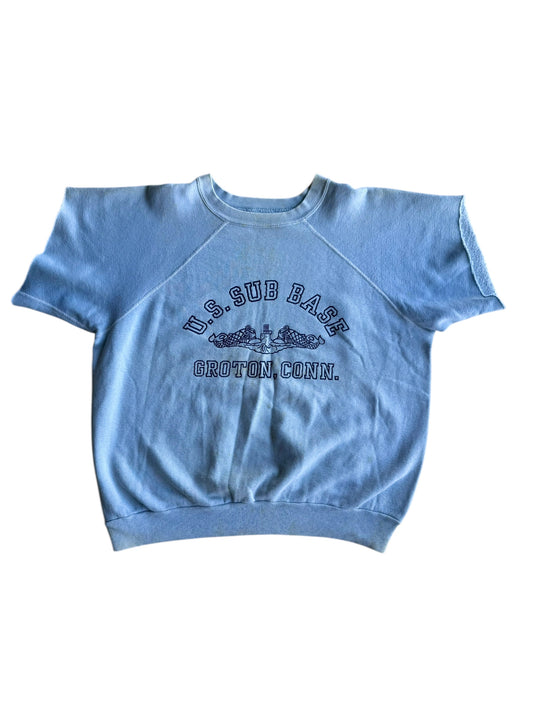 1960s Chopped ‘US Sub Base’ Military Sweatshirt (S/M)
