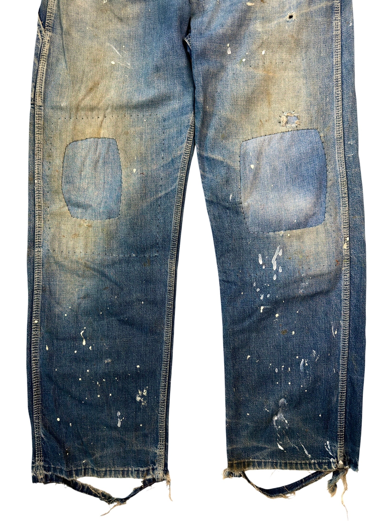 1950s Distressed Paint Splatter Carpenter Jeans (33)