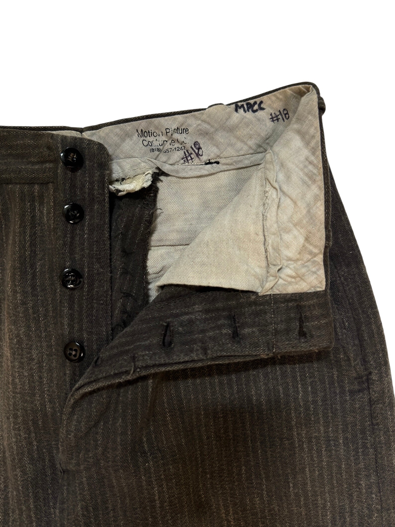 1950s Striped Heavy Cotton Trousers (29)