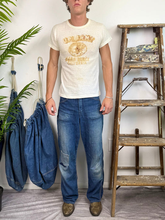 1940s WW2 U.S. Army California ‘Bronze Ghost Print’ Tee (S/M)
