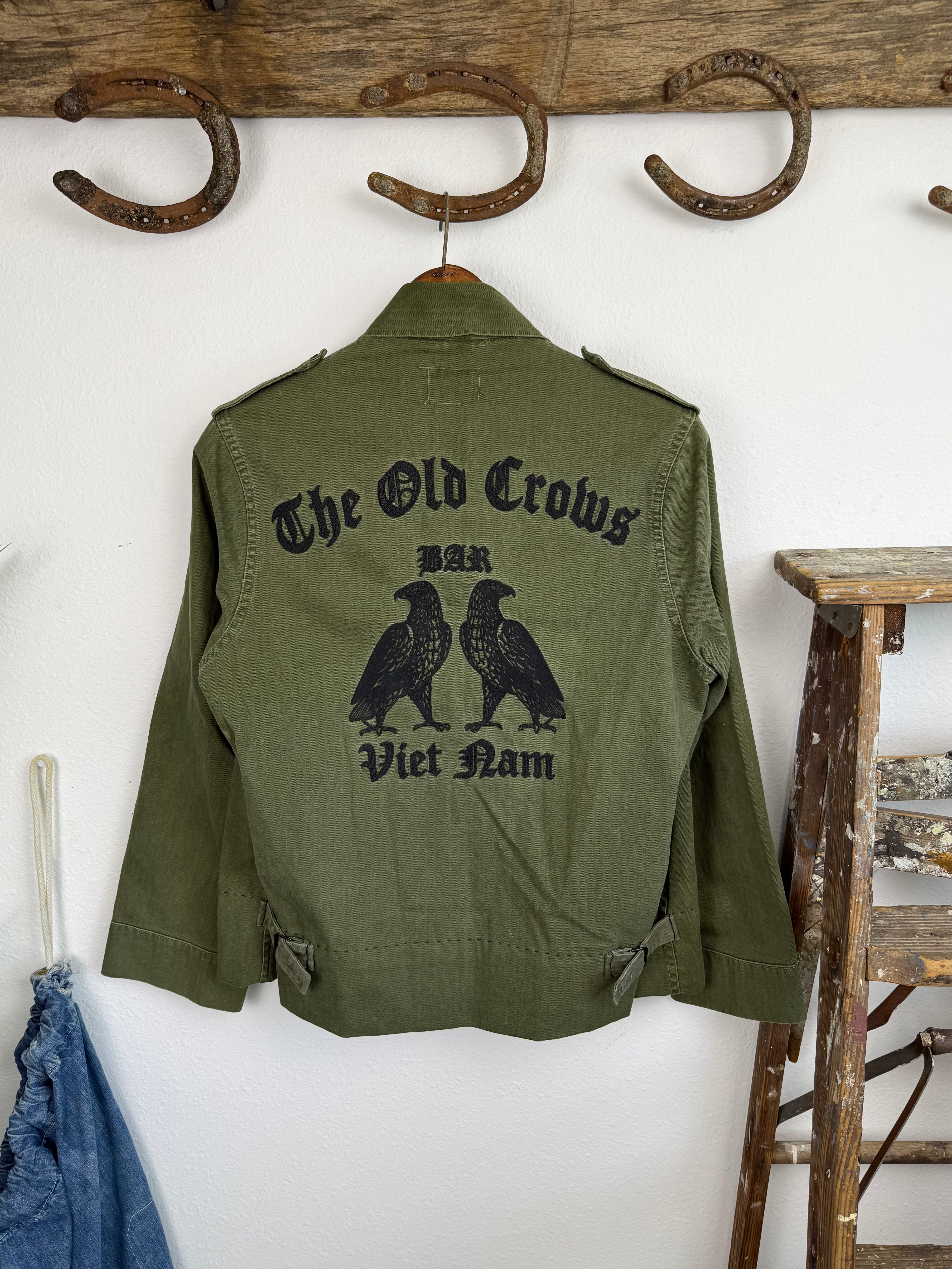 1950s Dutch HBT Jacket With Chain Stitching (S/M)